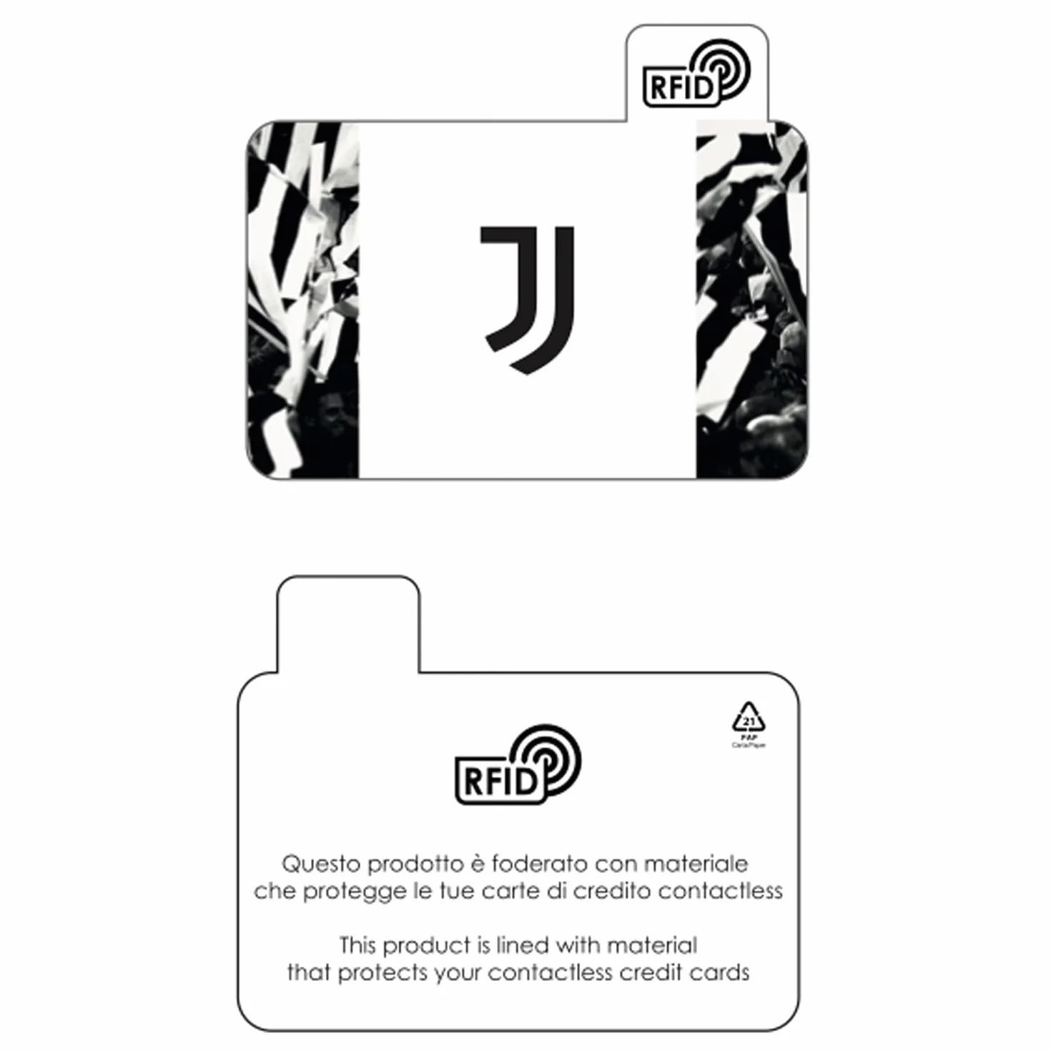 JUVENTUS FC Portefeuille Accessoire de Voyage 12,5 x 9 cm