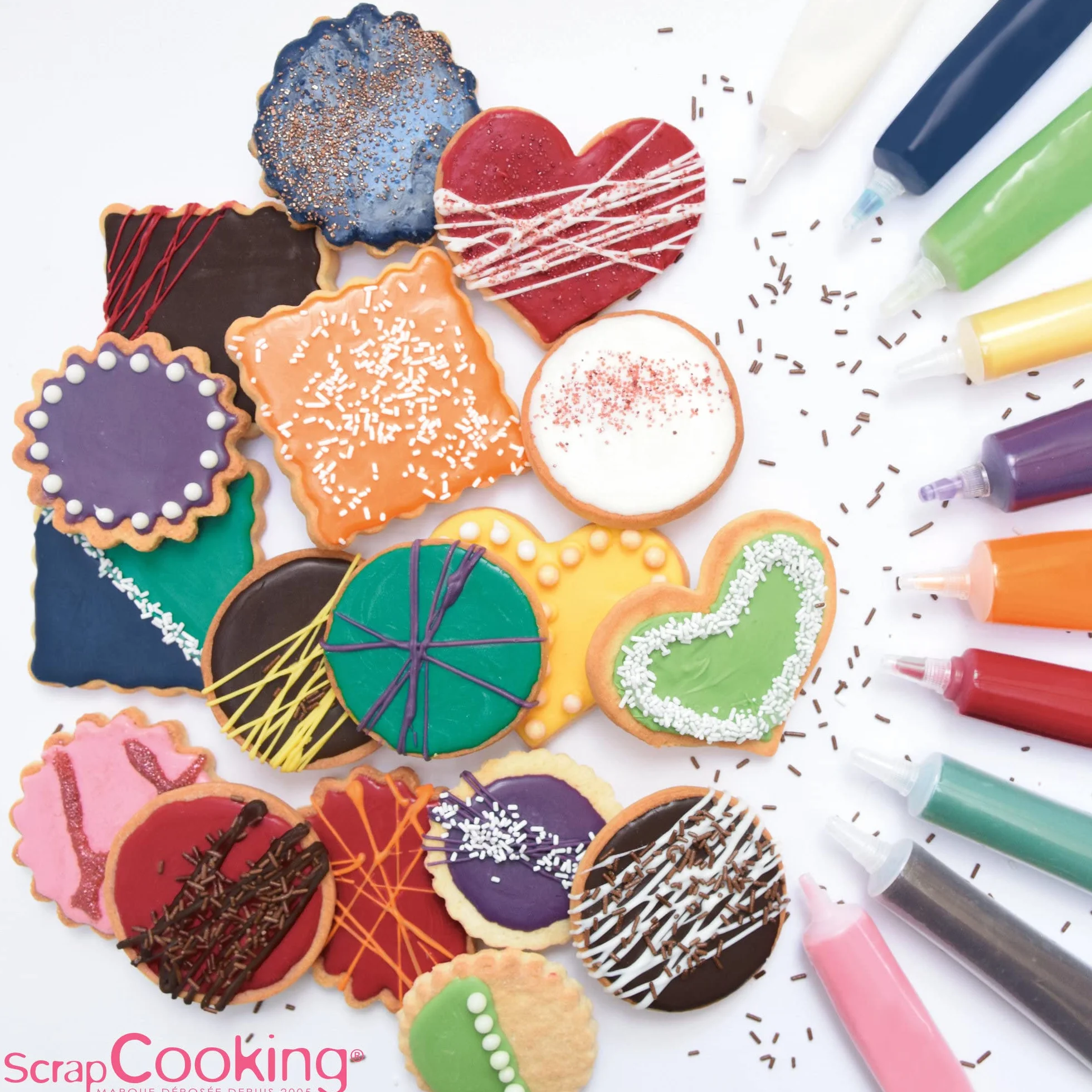 ScrapCooking - Stylo Choco Rouge - Crayon Alimentaire Pâtisserie 25 g - Stylo Décoratif Comestible - Écrire & Dessiner sur Desserts, Gâteaux & Biscuits Noël Anniversaire - 6803