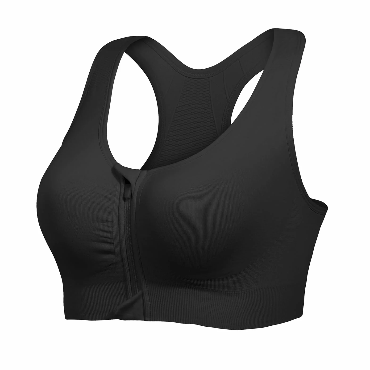 Lemef Soutien-Gorge de Sport à Fermeture éclair pour Femme, Post-Chirurgie, Compression Dos Nageur