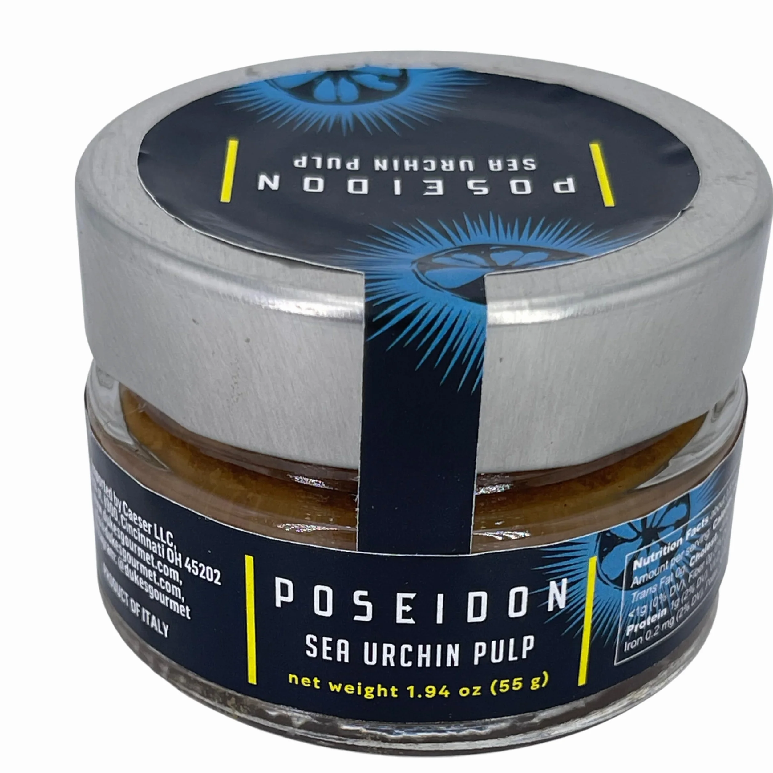 Poseidon Œufs d’oursin premium 55 g – Uni méditerranéen – Délicatesse italienne – 100 % naturel, sans conservateurs, GMO Free