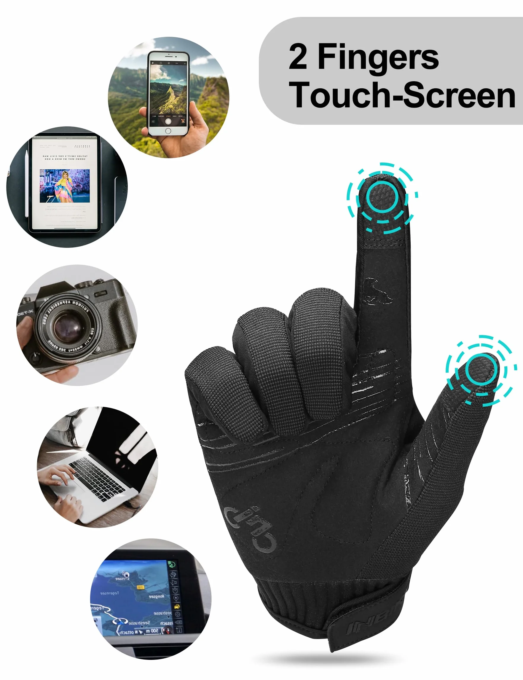 INBIKE Gants de Cyclisme Respirant Homme Antidérapants Antichocs Rembourré EVA pour VTT Velo Route