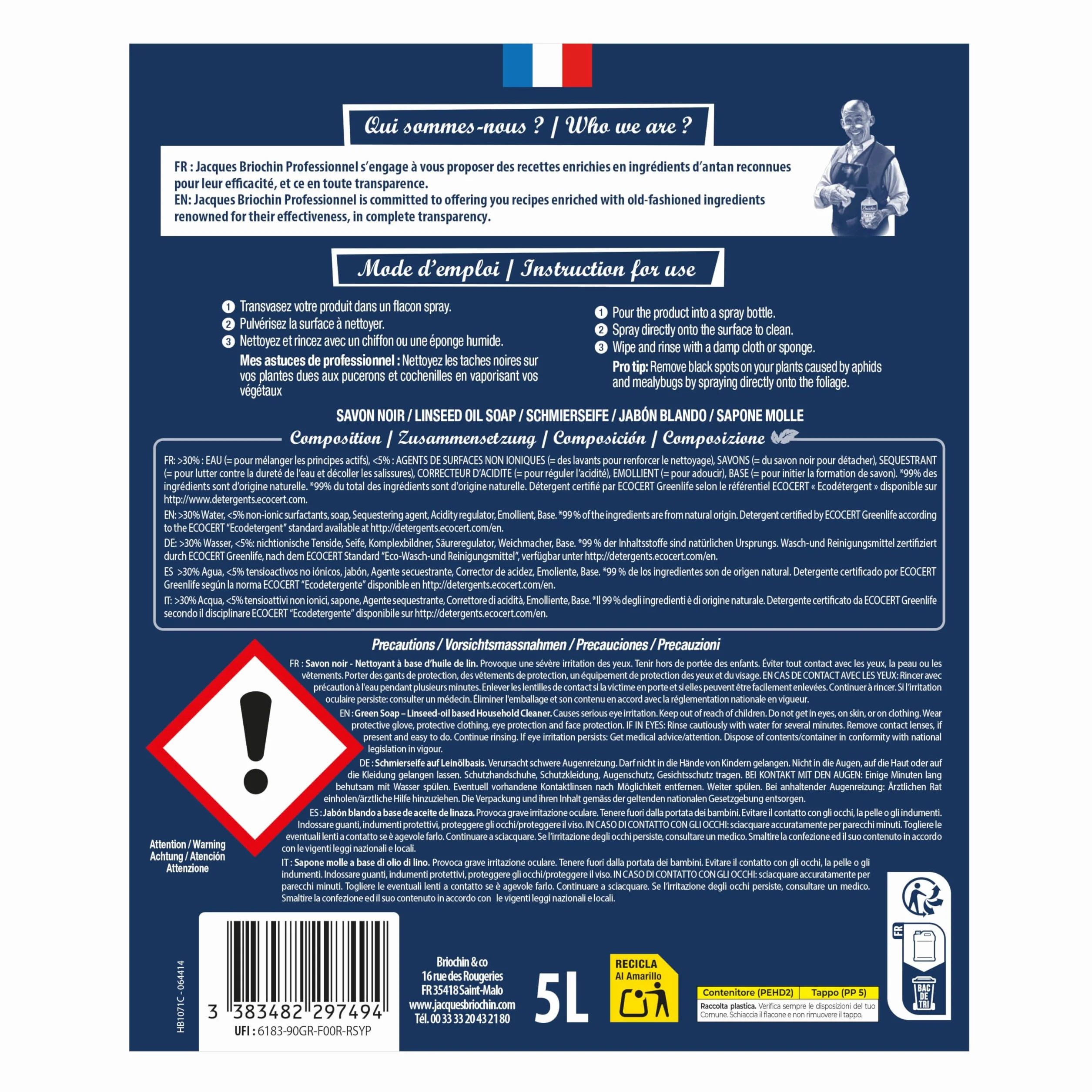 Le savon noir Briochin Pro 5L