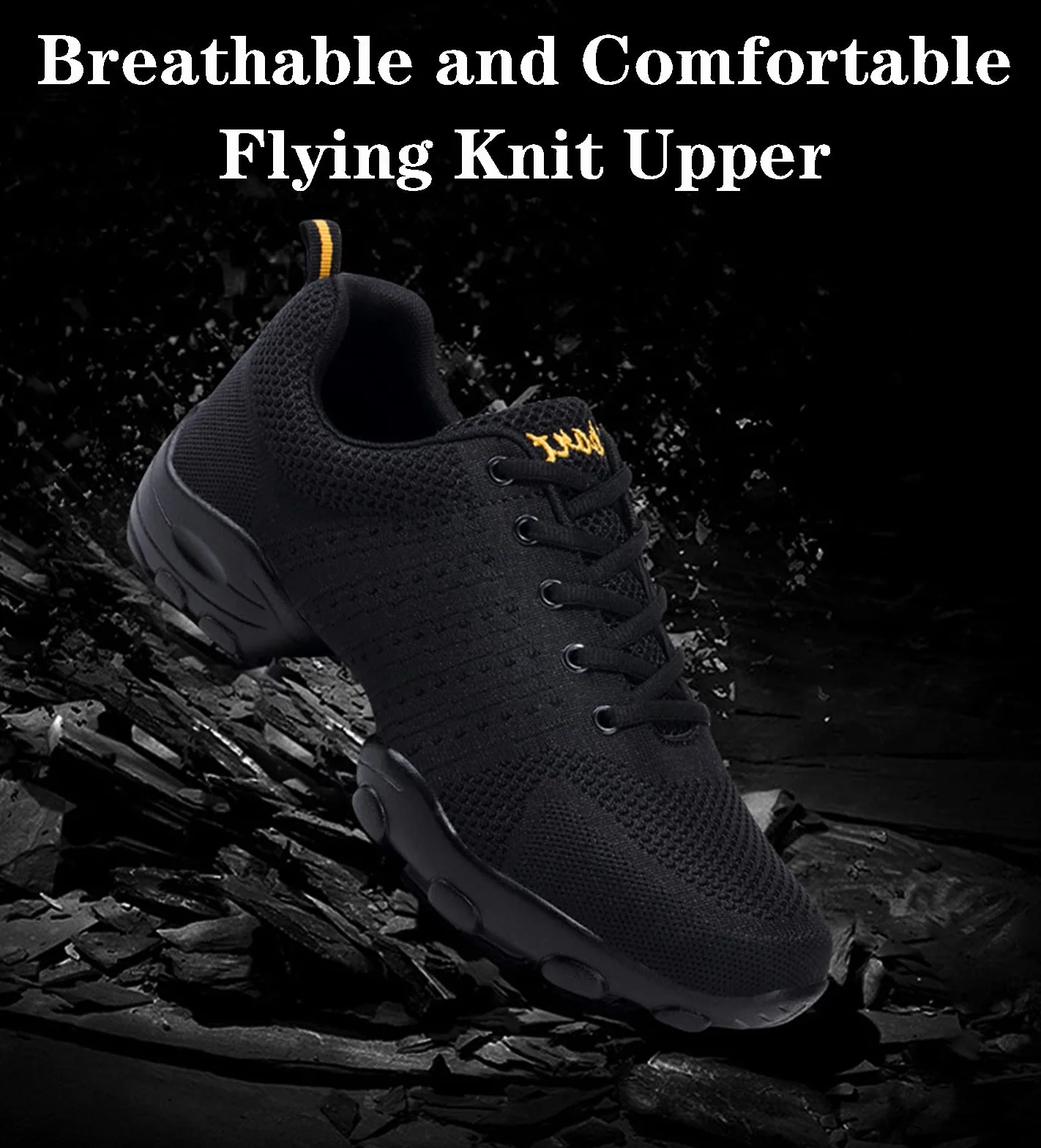 Chaussures De Danse pour Hommes, Sportives Décontractées, Treillis Tissé Souple Fitness, 40 EU, Noir
