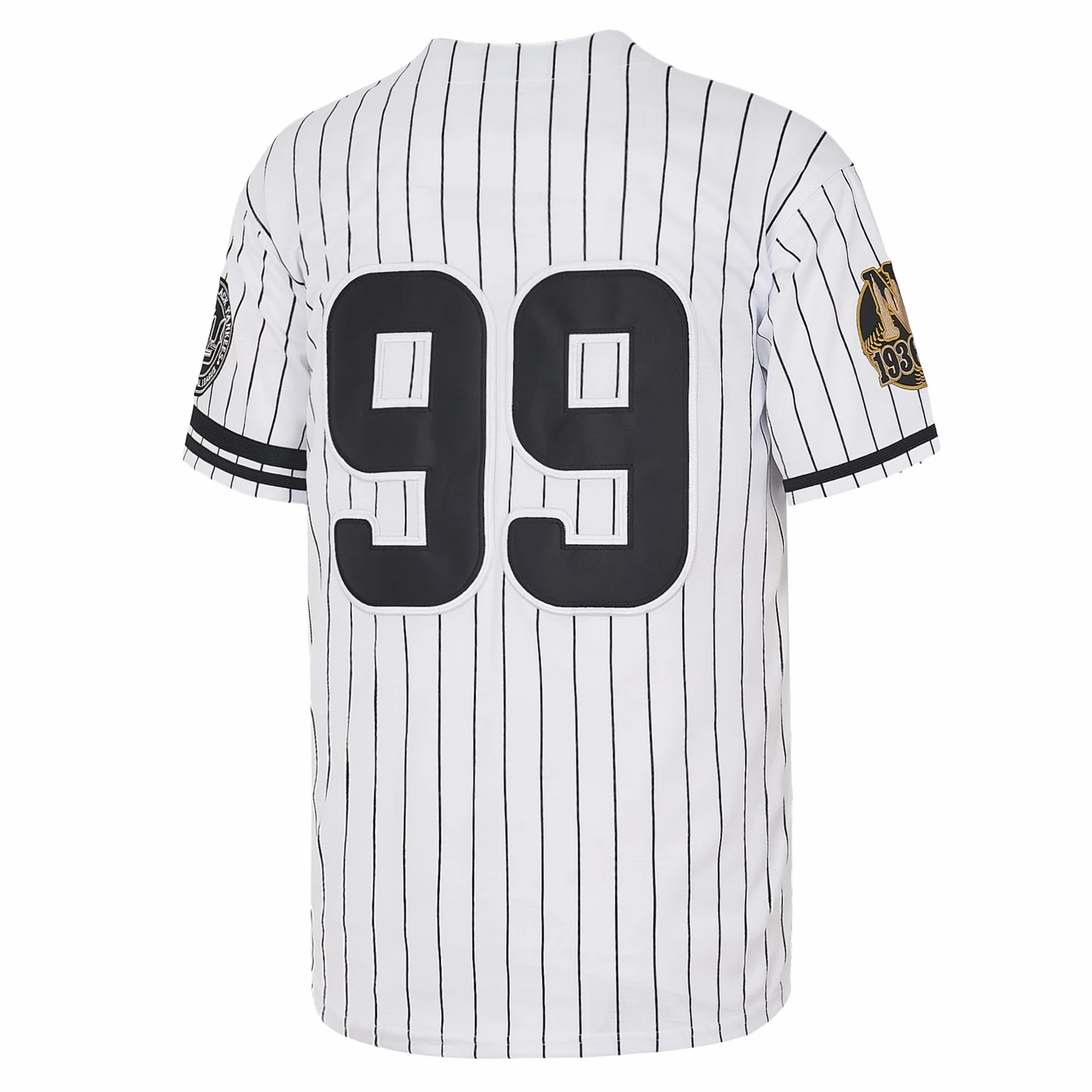 Maillot baseball New York 99 homme Hip Hop boutonné Gris