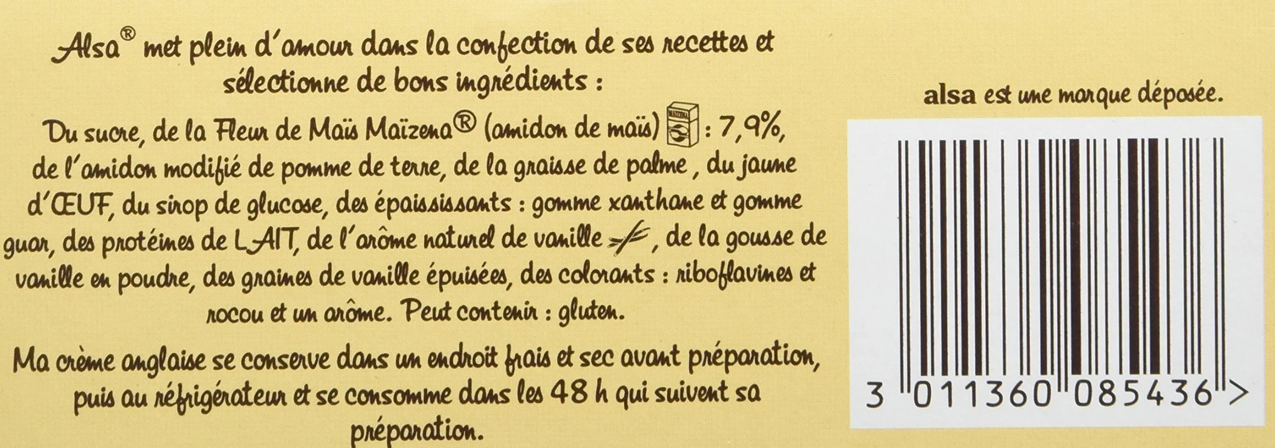 Alsa Préparation Crème Anglaise Vanille des Isles 3 Sachets 300g - Lot de 3