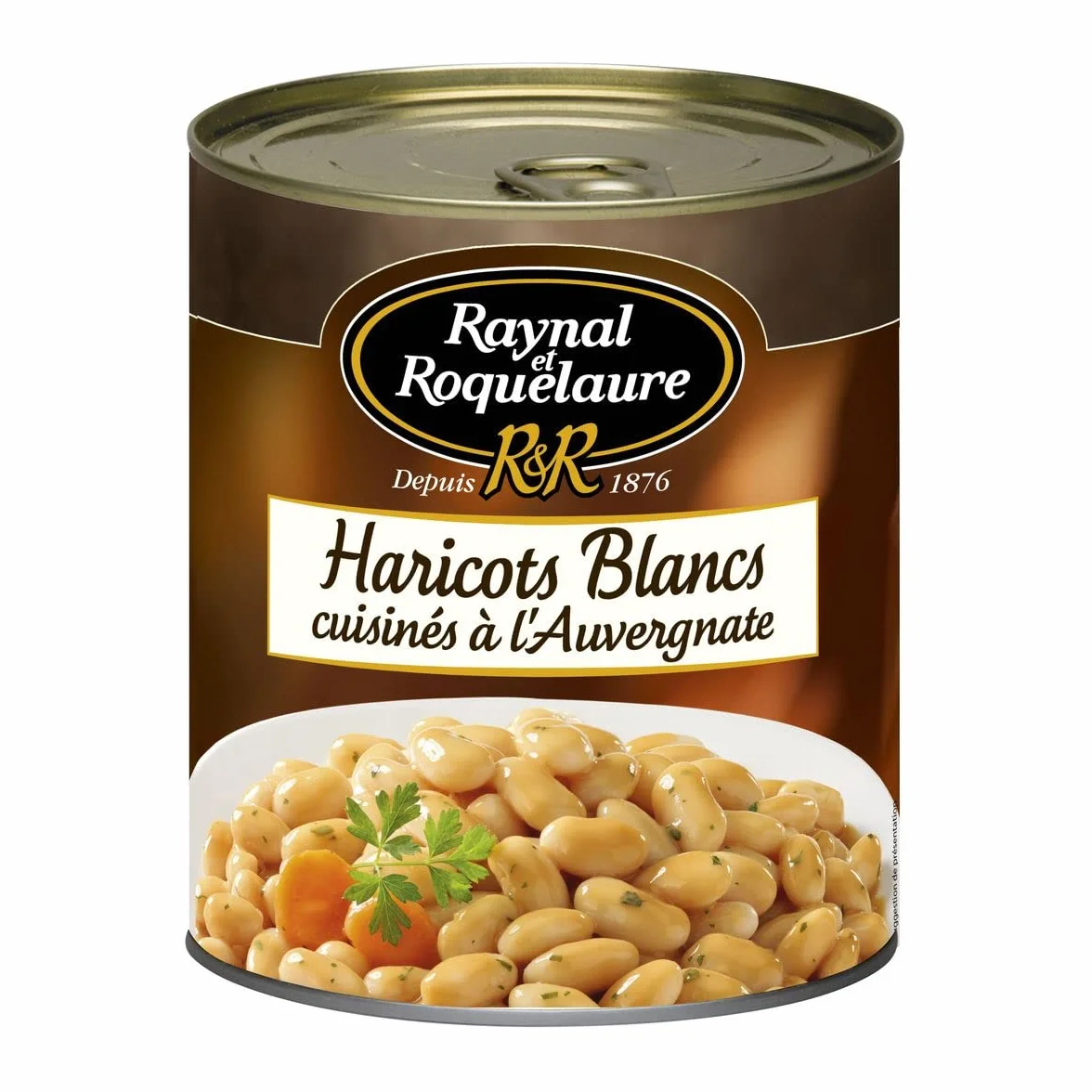 Lot de 3 unités *** RAYNAL ET ROQUELAURE Haricots blancs cuisinés à l'Auvergnate 820g