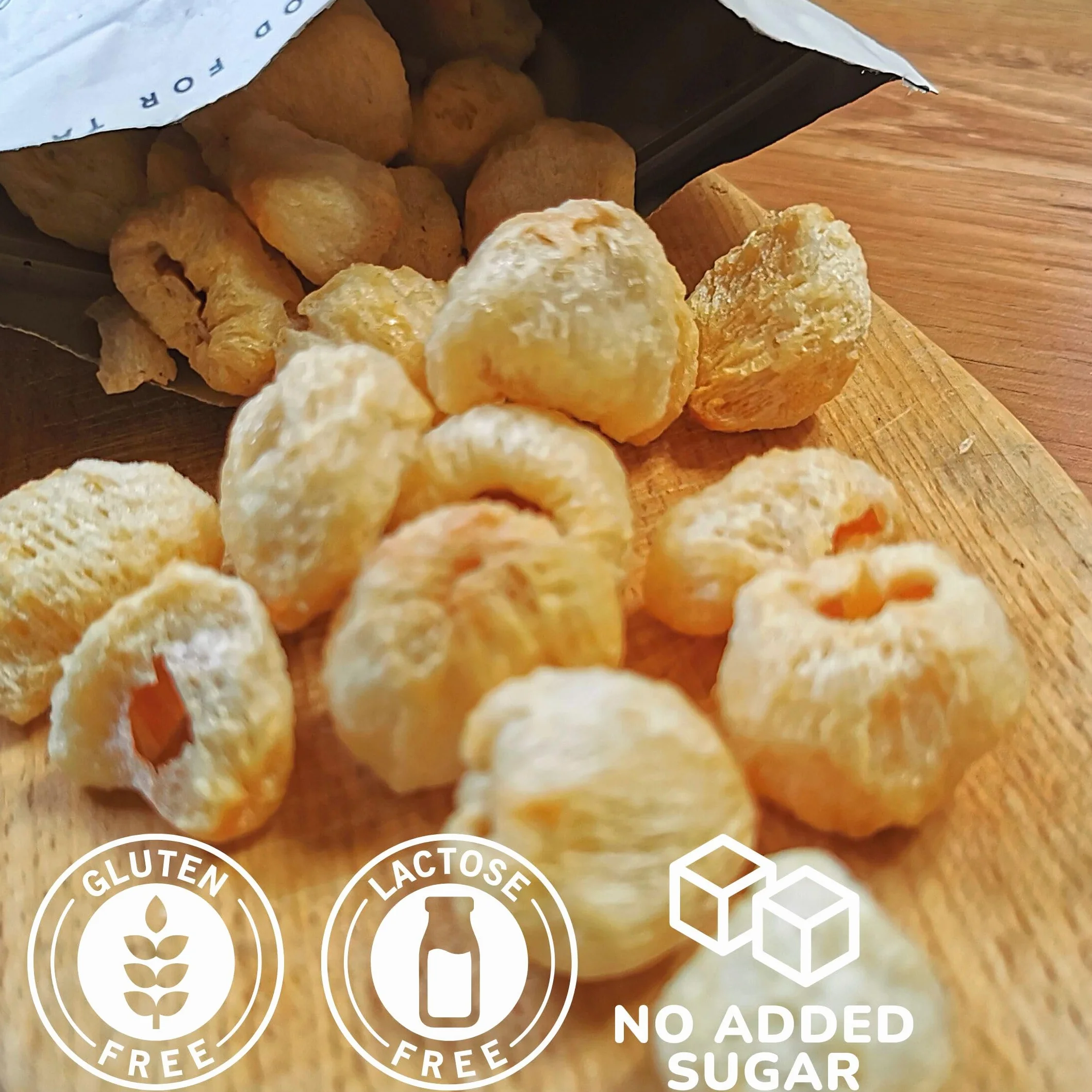 Litchi Entier Lyophilisé | 100% Naturel Litchi Séché Freeze Dried Fruit | Fruits Secs Purs | Sans Sucre Ajouté Litchi Lyophilisé | Gefriergetrocknete Lychee | ZingyZoo