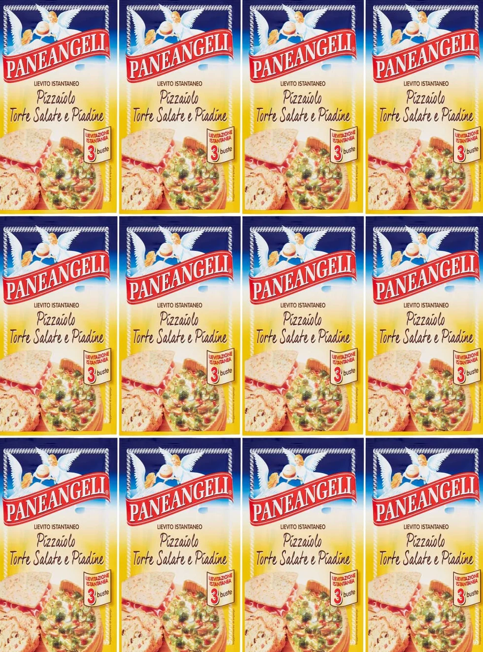 Paneangeli Lievito Pizzaiolo Lot de 12 levures instantanées 100 % italiennes (3 x 15 g)