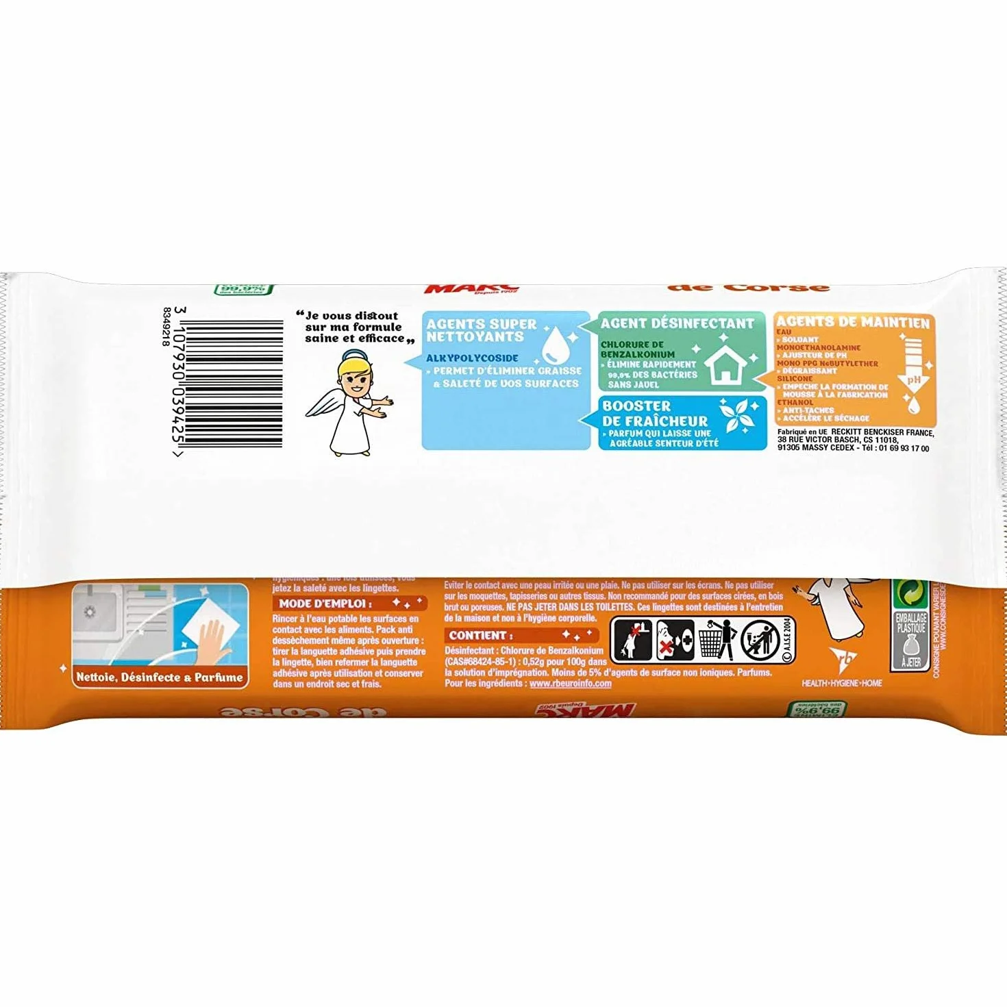 St Marc St.Marc - Lingettes Antibactriennes - Soleil de Corse x 80 - lot de 3 by