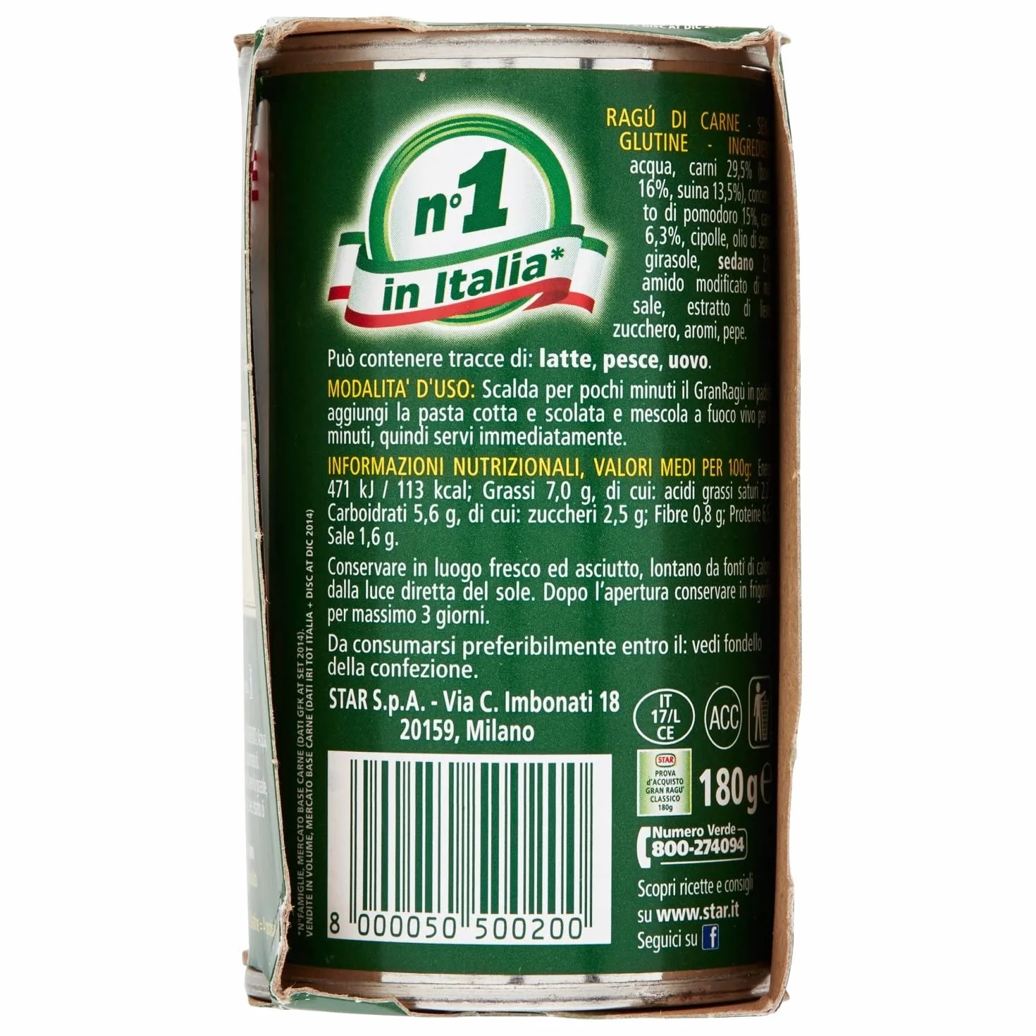 4x Il mio Gran Ragù Star Classico sauce tomate italienne sauce tomate 2x 180g