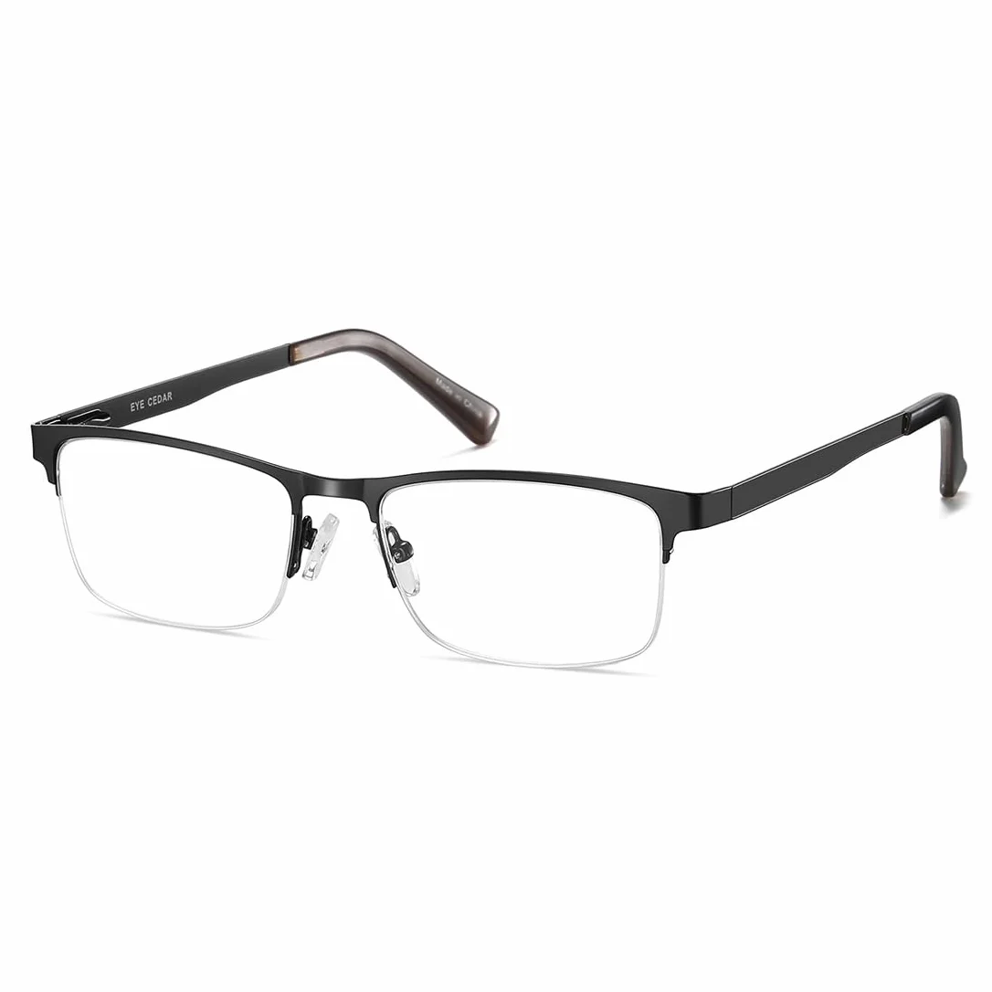 Lunettes de Vue Lecture Hommes Acier Inoxydable +2.50 Amcedar