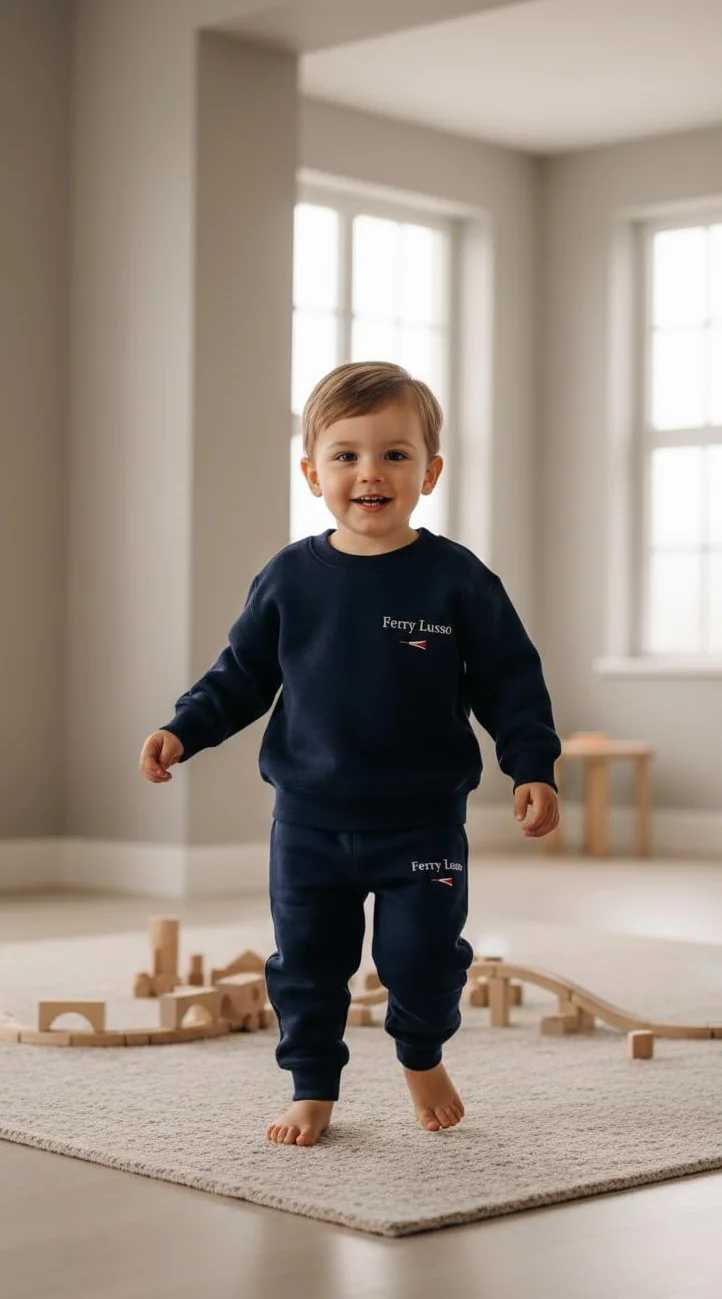 Survêtement Garçon 2-6 Ans Capuche Ensemble 2 Pièces Coton 3 Fils Épais Sweat-shirt Pantalon Jogging