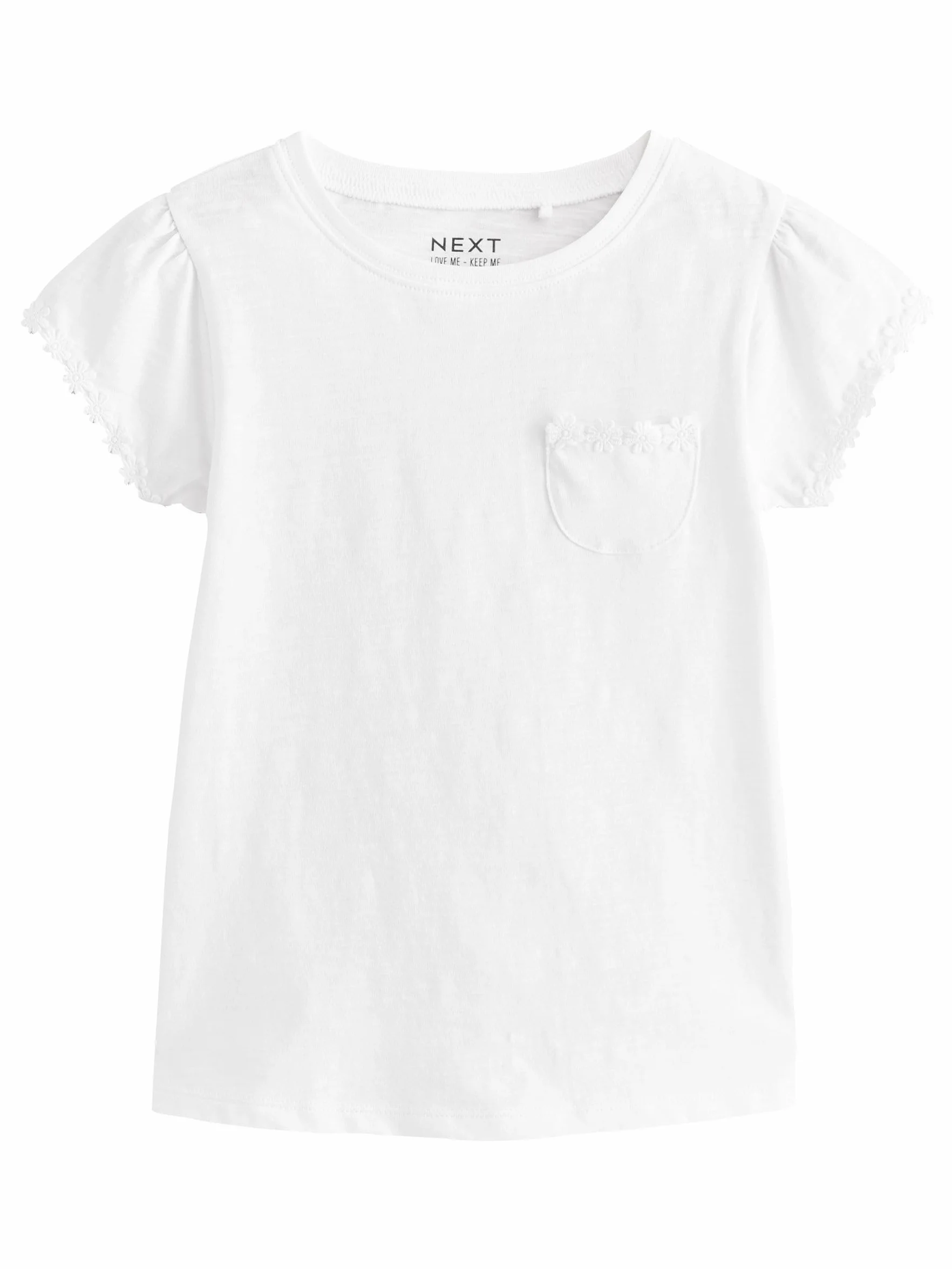 NEXT Fille T-Shirt avec liseré orné de Marguerites Lot de 3
