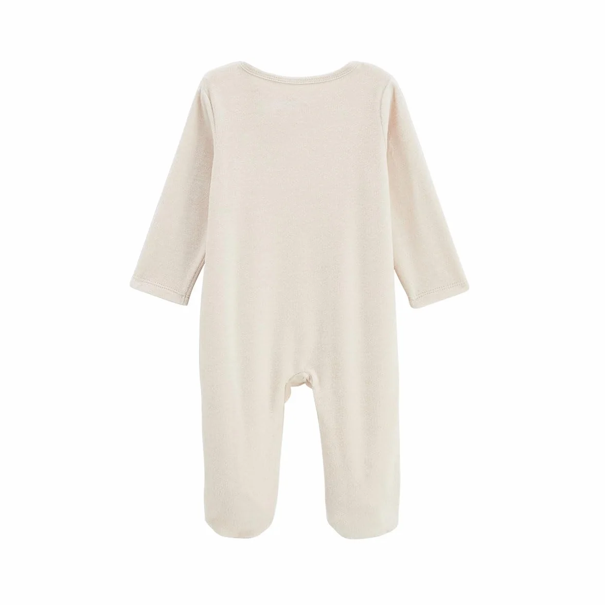 Petit Béguin Pyjama bébé velours ouverture zippée Eden