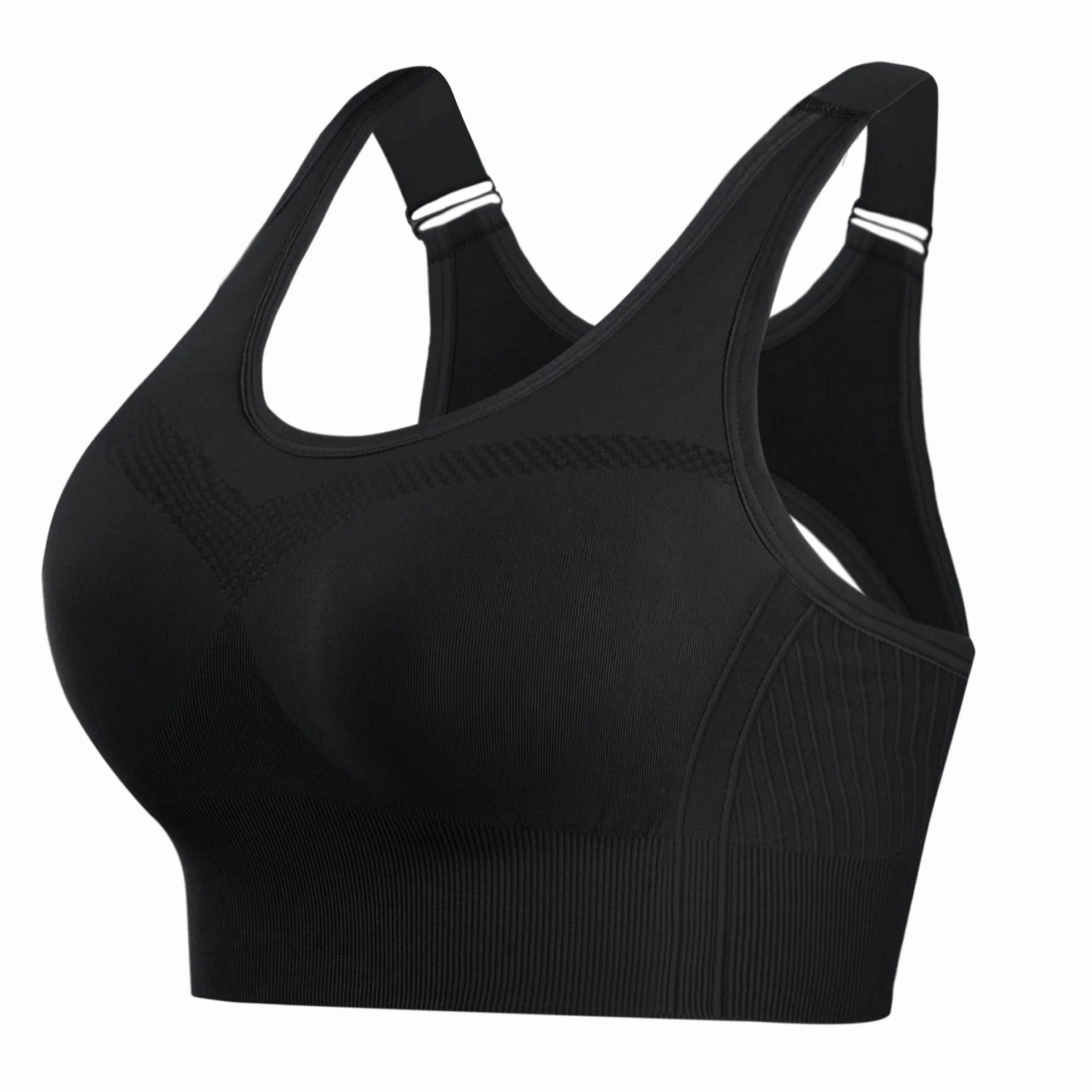Litherday Brassiere Sport Femme Maintien Fort sans Armature Coussinets Amovibles Yoga Course Fitness S-XXL