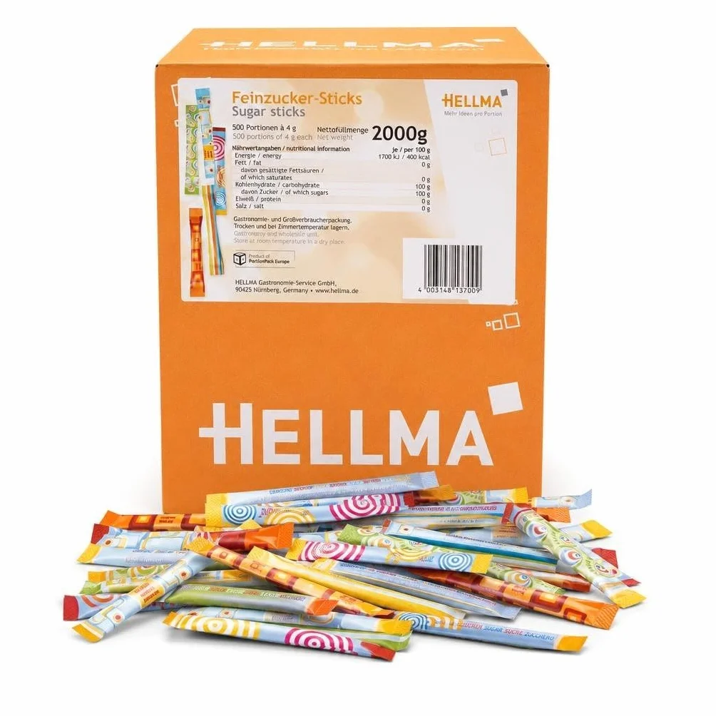 HELLMA Sticks de sucre fin 4g Bte 500