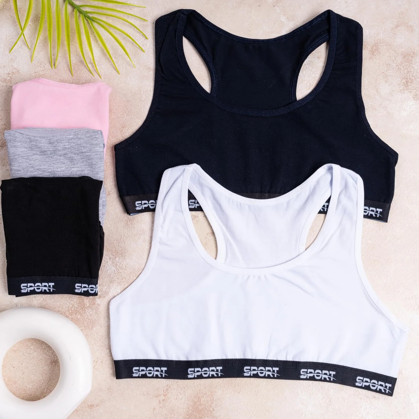 LOREZA Brassières en Coton pour Fille M-2-14-15 Ans