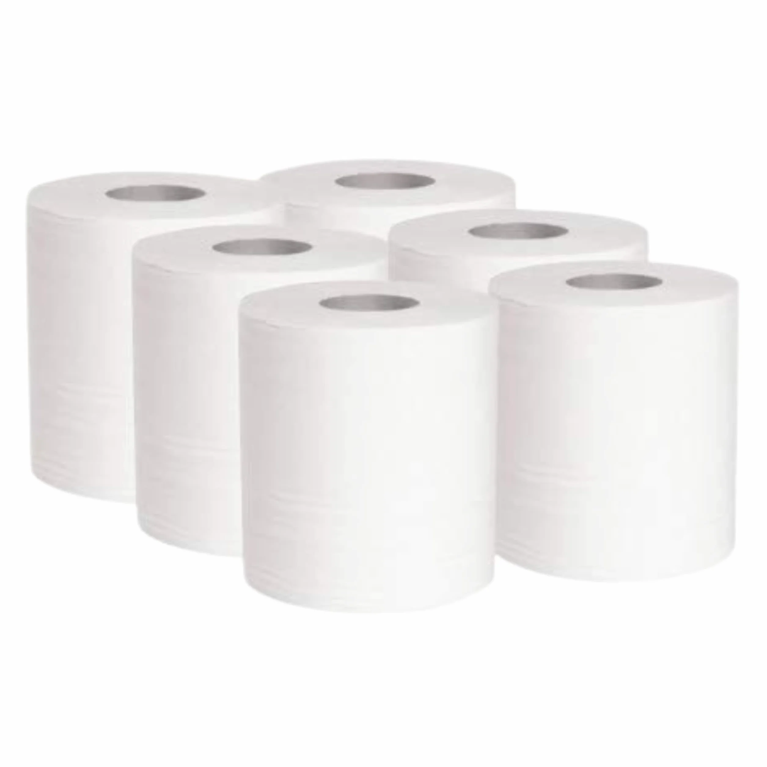 DSTOCK60-6 rouleaux Essuie-mains 450 formats lisses - 2 PLIS PURE OUATE - Bobines à dévidage central ou latéral - Agrée contact alimentaire - Fabrication Française