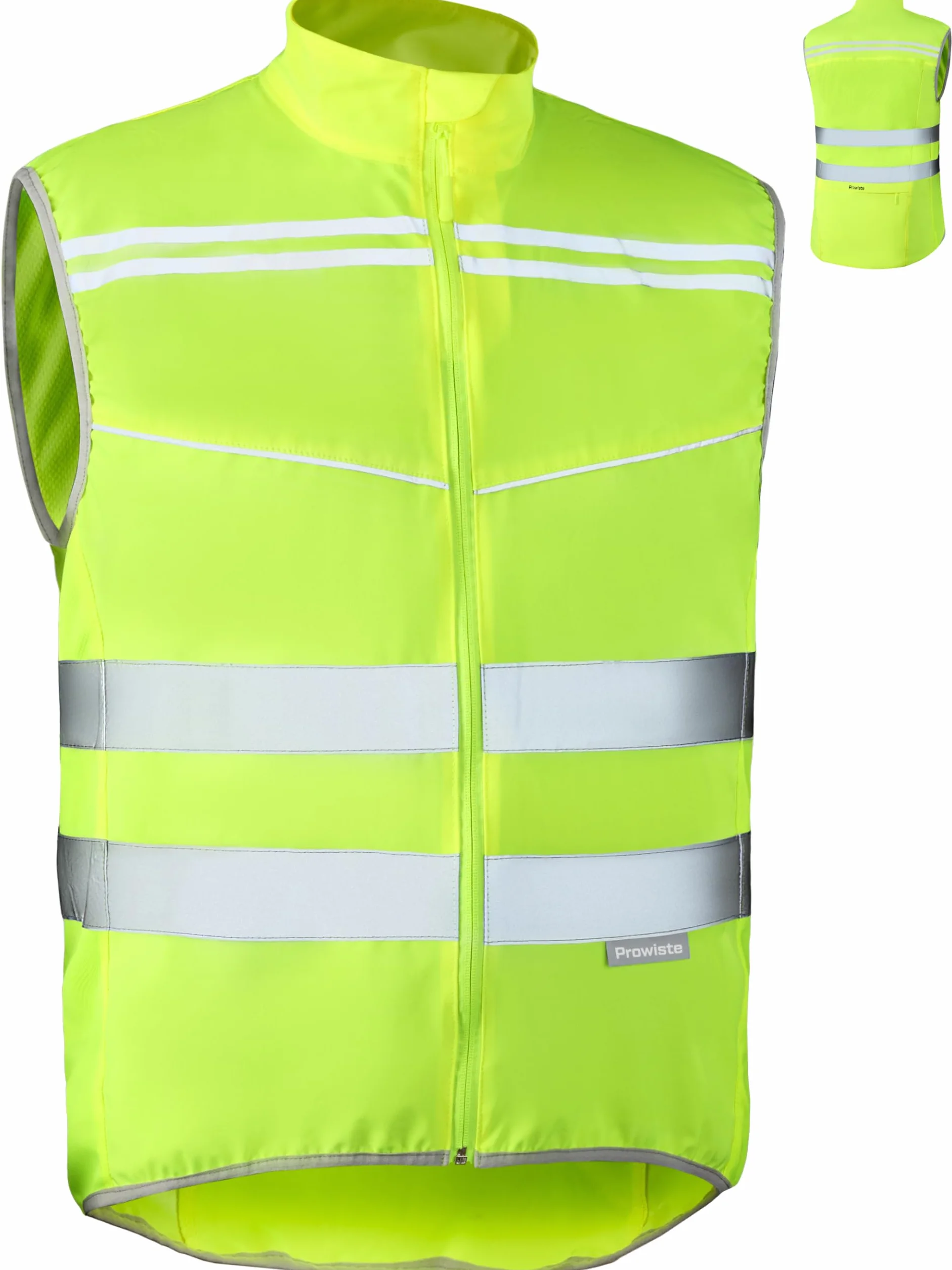 Veste Cyclisme Réfléchissante Hommes Femmes Jaune Fluo Haute Visibilité Respirant Mesh