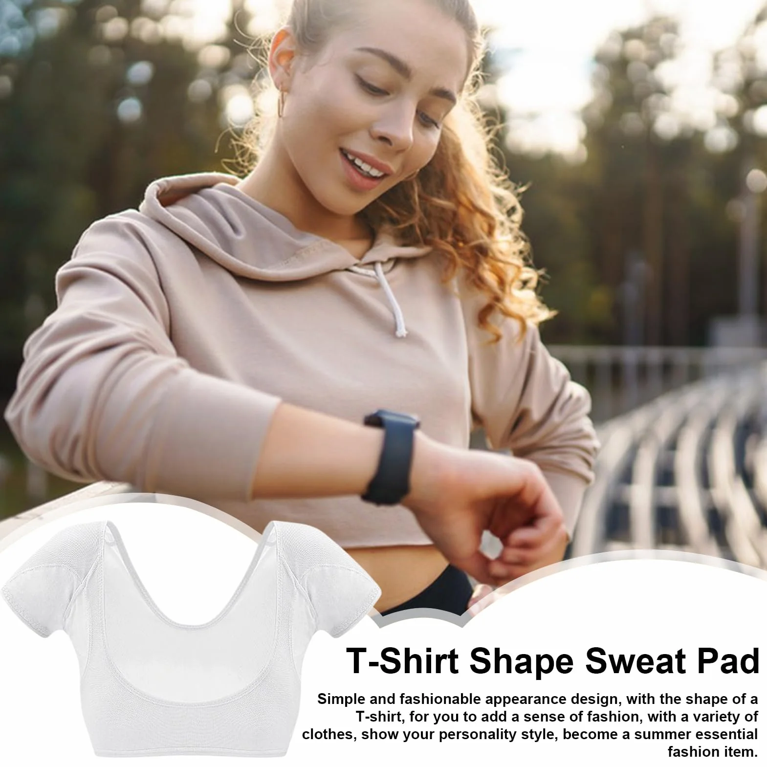 Gilet de sudation sous les aisselles, coussinet résistant, lavable réutilisable manches courtes, bouclier respirant séchage rapide