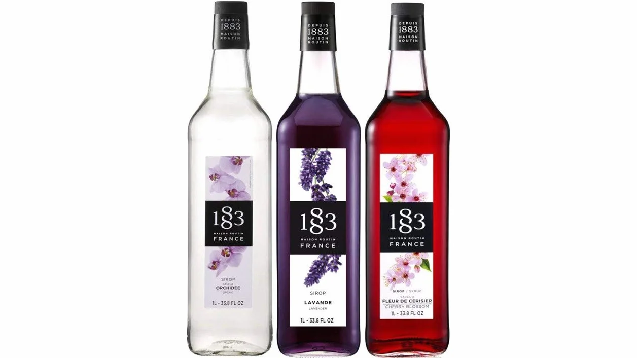 Assortiment fleuri : sirop orchidée, lavande et fleur de cerisier