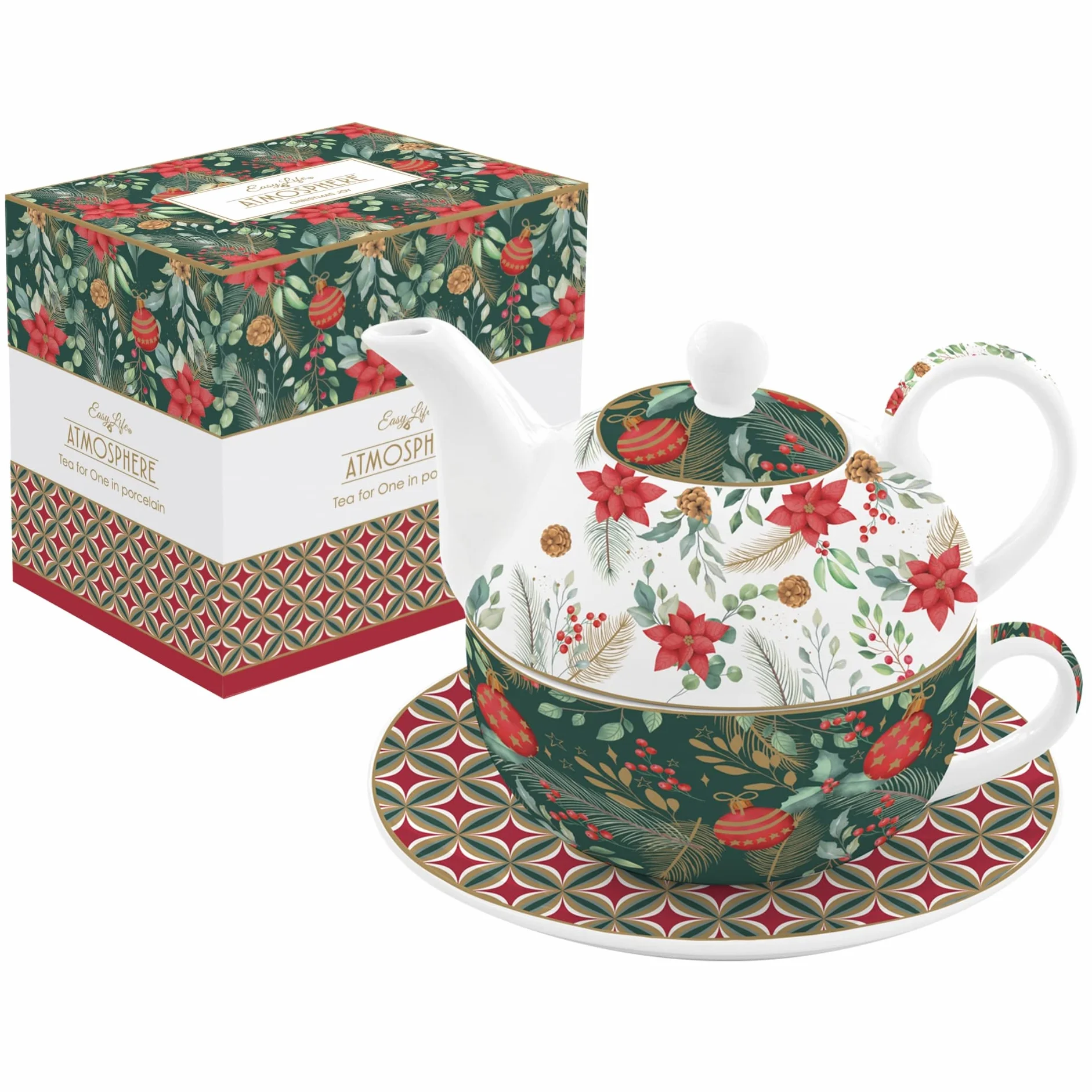 Easy Life COFFRET EGOISTE 35CL+35CL EN PORCELAINE FINE CHRISTMAS JOY