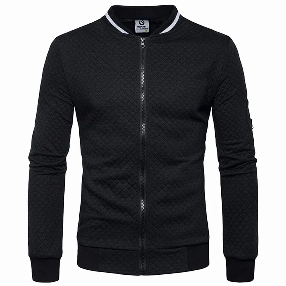 VERAVANT Sweat-Shirt Homme Manches Longues Pull Zippé Veste Sport
