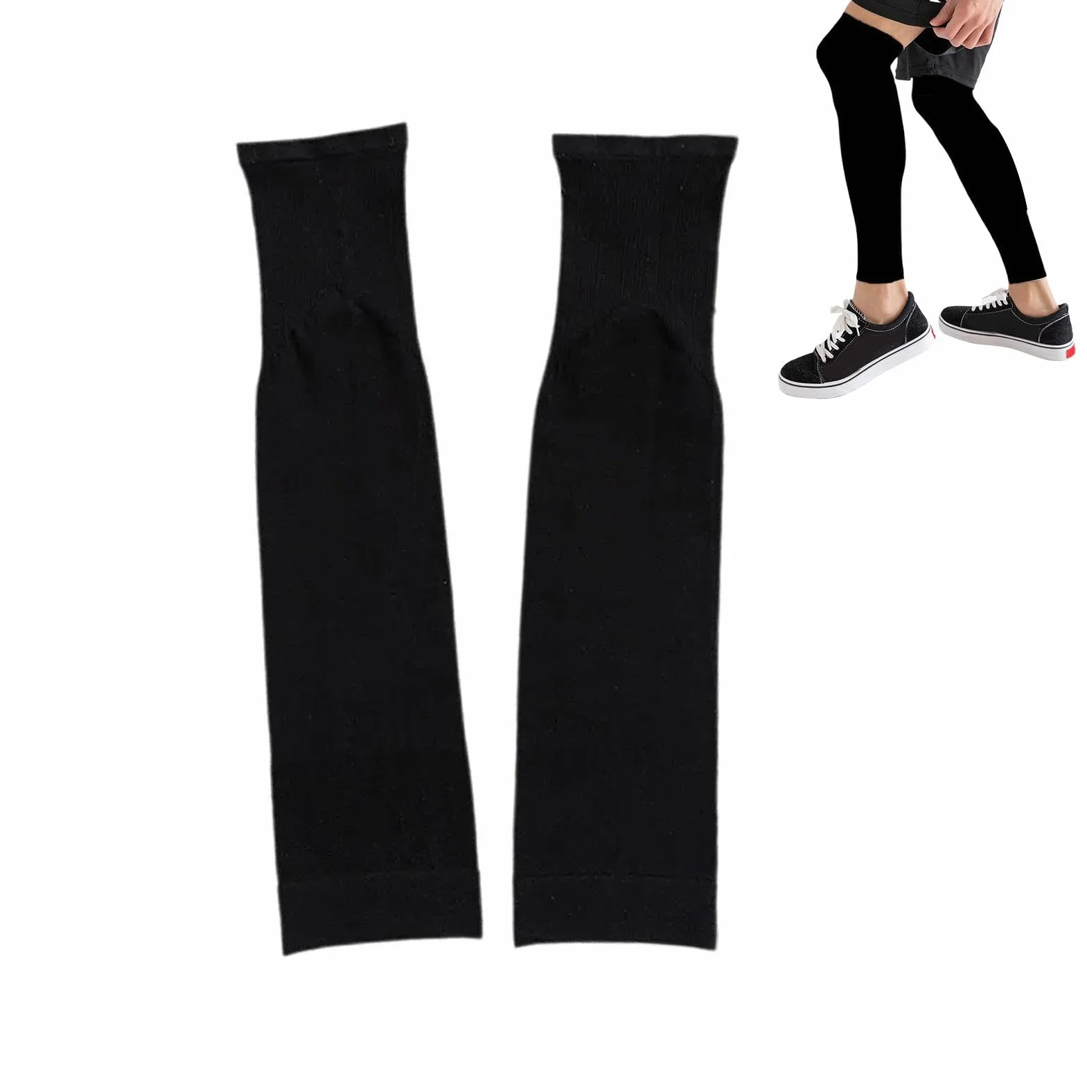Manchons de jambe pour femmes protection solaire UV en soie glacée jambes larges cyclisme plein air