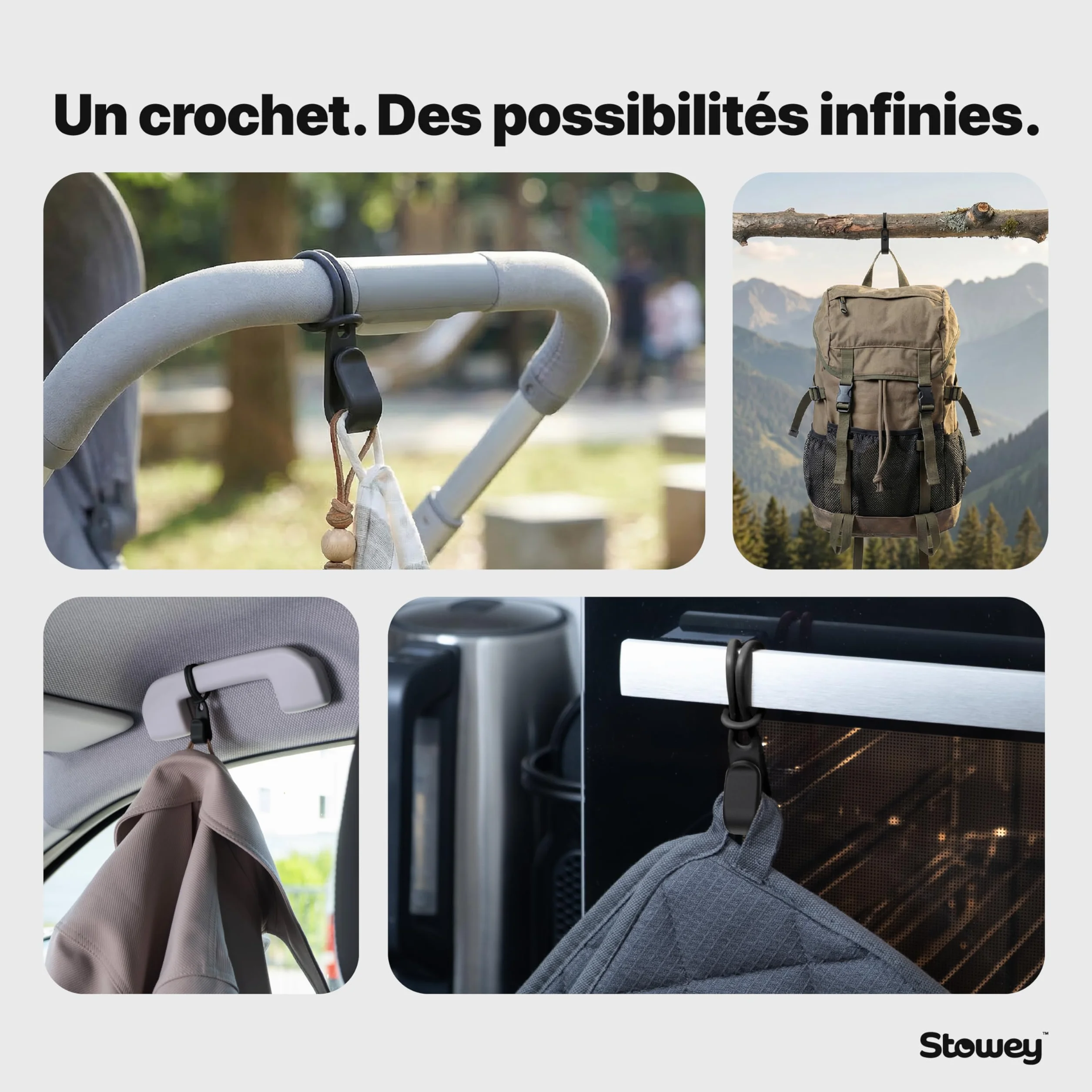 Crochet porte valise Luggage Hook 2 pcs sangle accroche valise sac 10 kg accessoire voyage avion noir