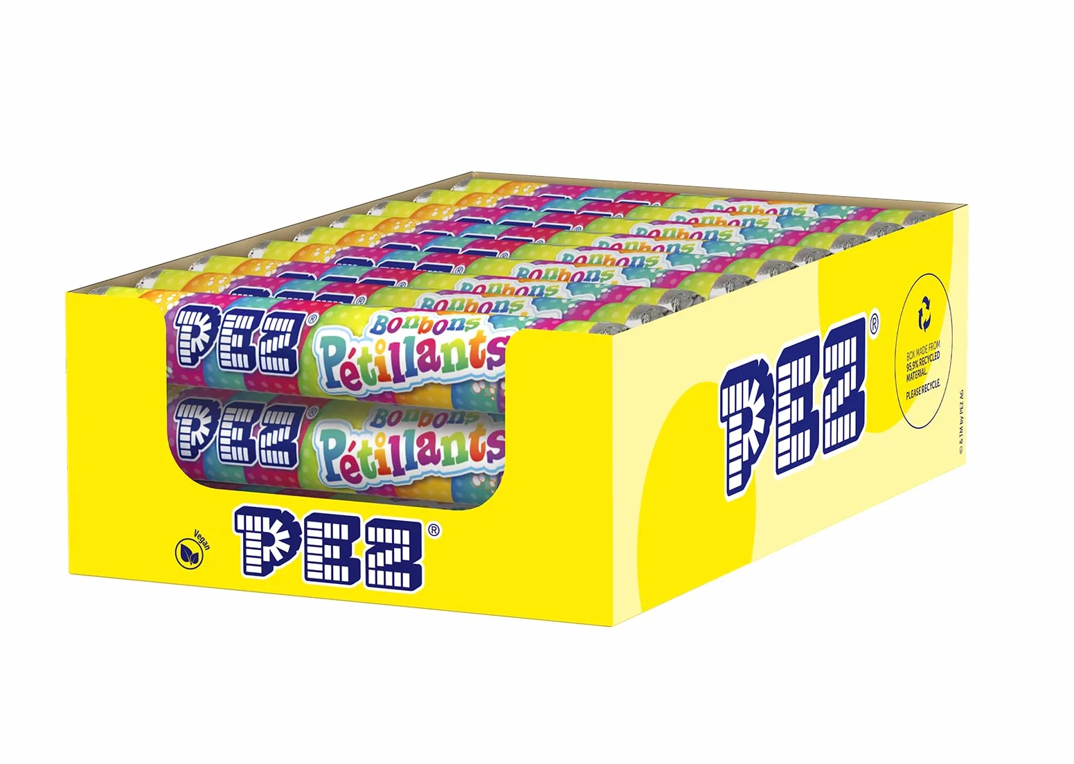 Pez Boîte de 30 rouleaux de bonbons dextrose acidulés