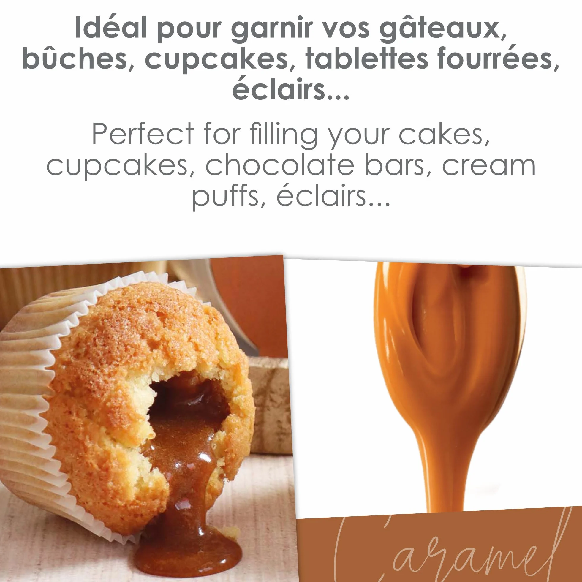 ScrapCooking - Pâte de Fourrage Caramel 200 g - Pour Fourrer Tablettes, Éclairs, Macarons, Gâteaux, Bûches de Noël, Cookies, Cheesecakes & Pâtisseries - 4640