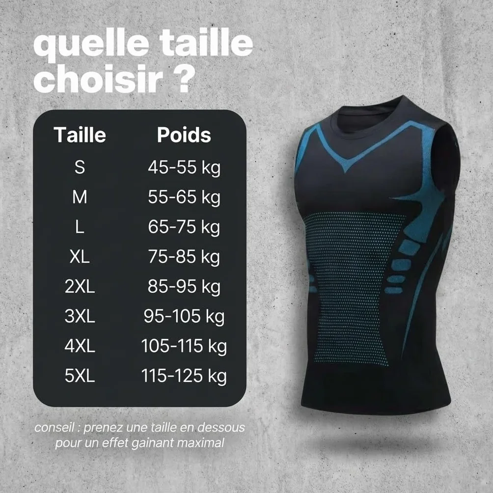 Débardeur Gainant Homme Compression Shapepower Lot 3 Pièces Gaine Abdominale Ventre Plat