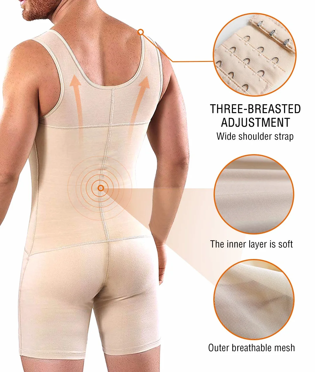 Débardeur Gainant Homme Compression Shapewear Maillot de Corps Gaine Ventre Plat Minceur sans Couture