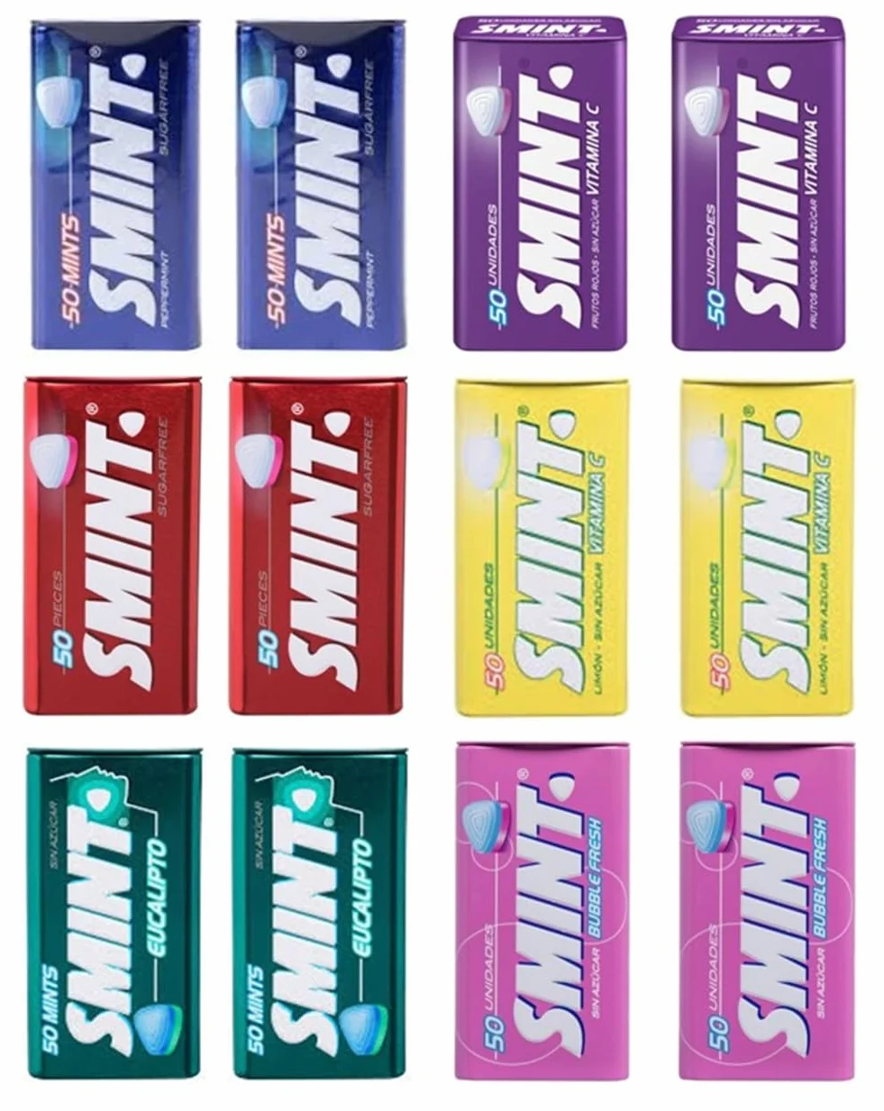 SMINT Mélange de menthe 12 boîtes sans sucre