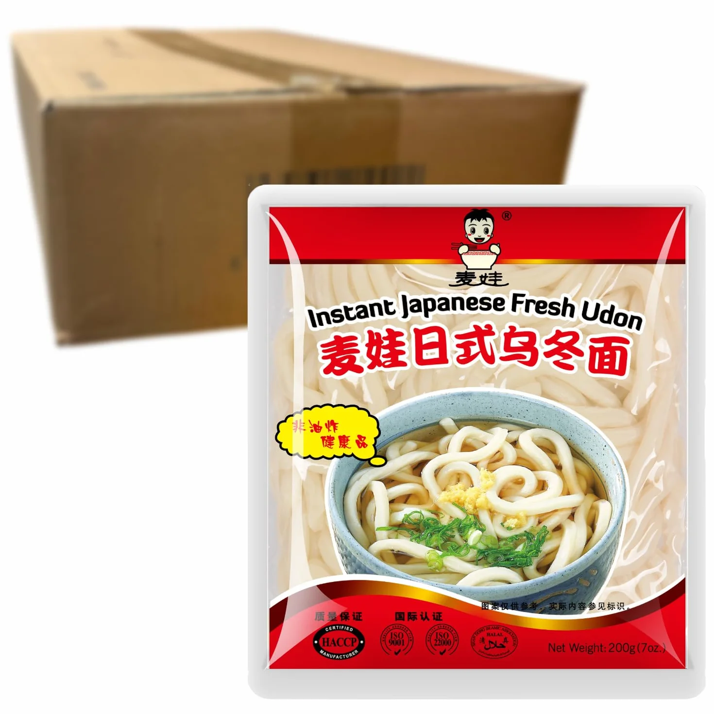 Wai Wai Nouilles Udon 30 x 200g - Multipack | Nouilles asiatiques authentiques, portions individuelles, prêtes en 3 minutes, parfait pour repas rapides