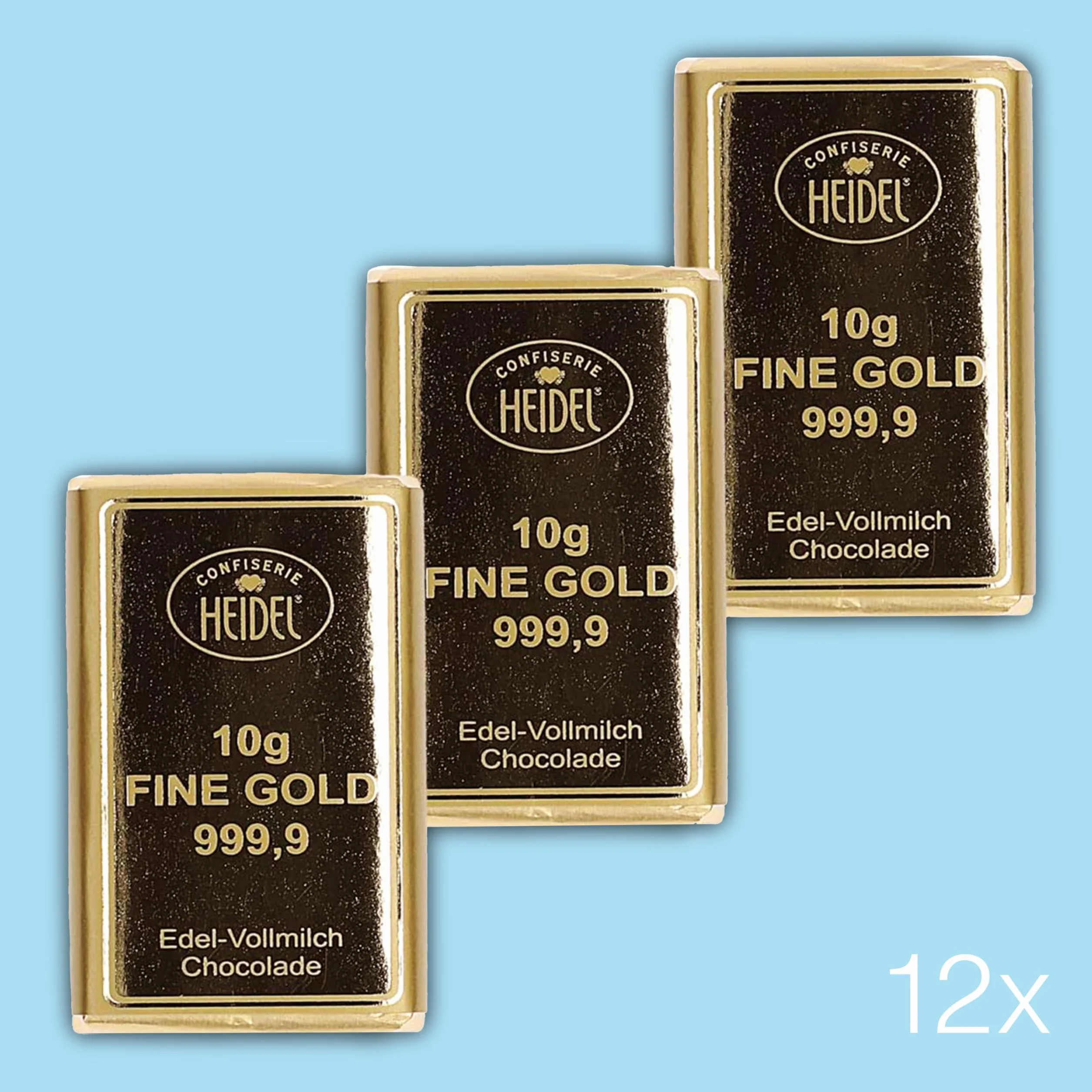 Confiserie Heidel Grande mallette Gold Lait entier noble, 1 paquet (1 x 120 g)