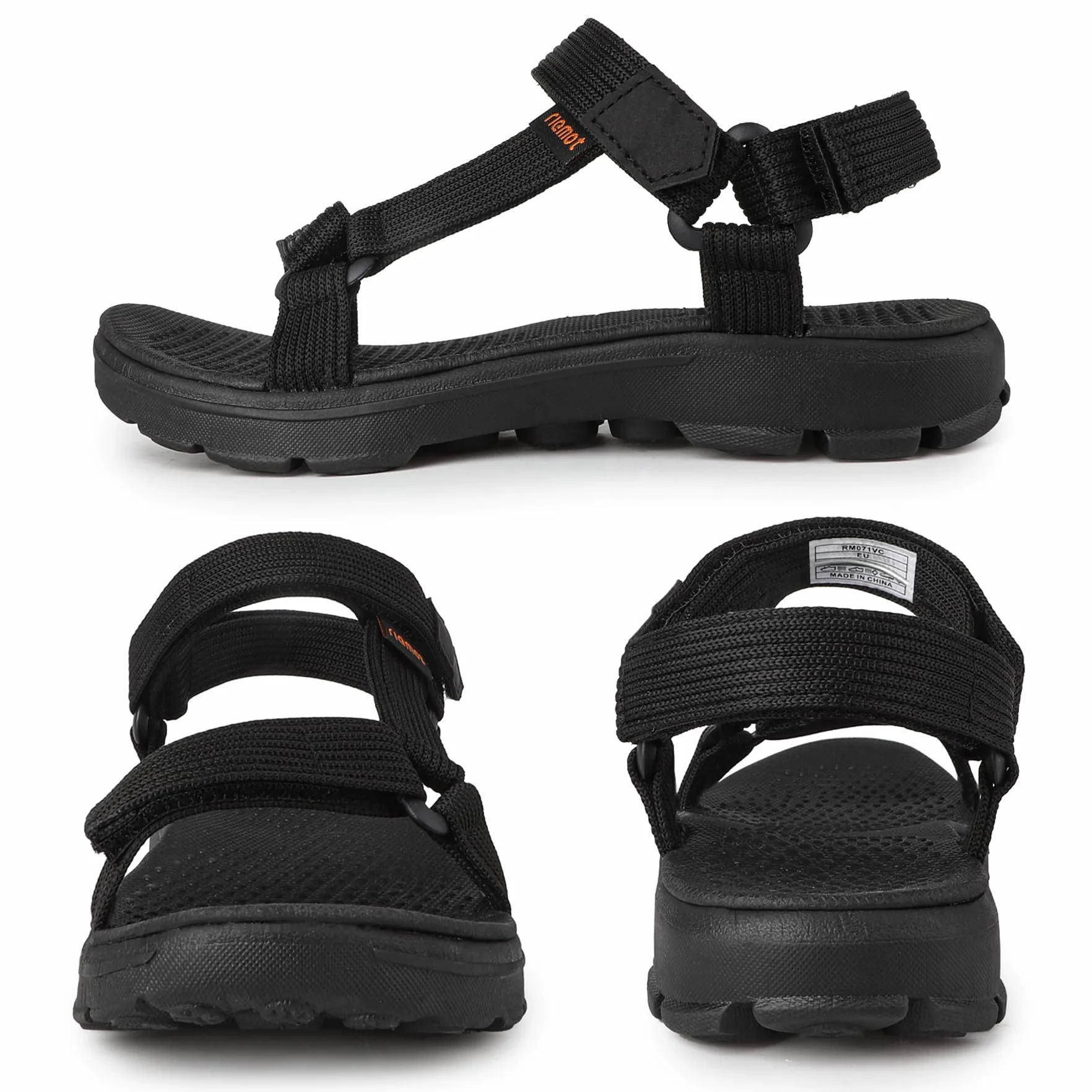 riemot Sandales Sport Femme Homme - Sandale Extérieures Randonnée Confortables Légères Antidérapantes Réglables Plage Été Chaussures Marche Sports Loisirs