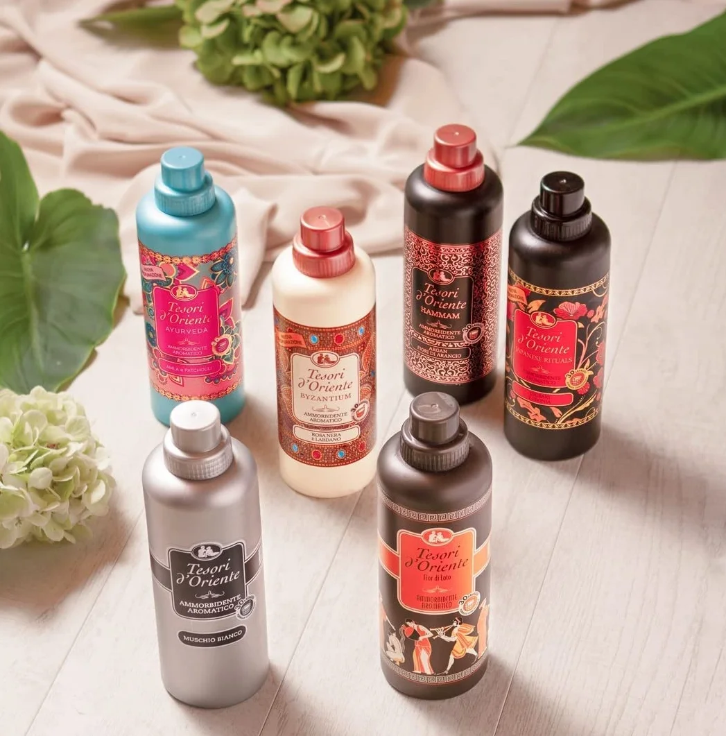 Tesori d'Oriente Lot de 6 Assouplissants Parfumés Musc Blanc 750 ml Formule Concentrée