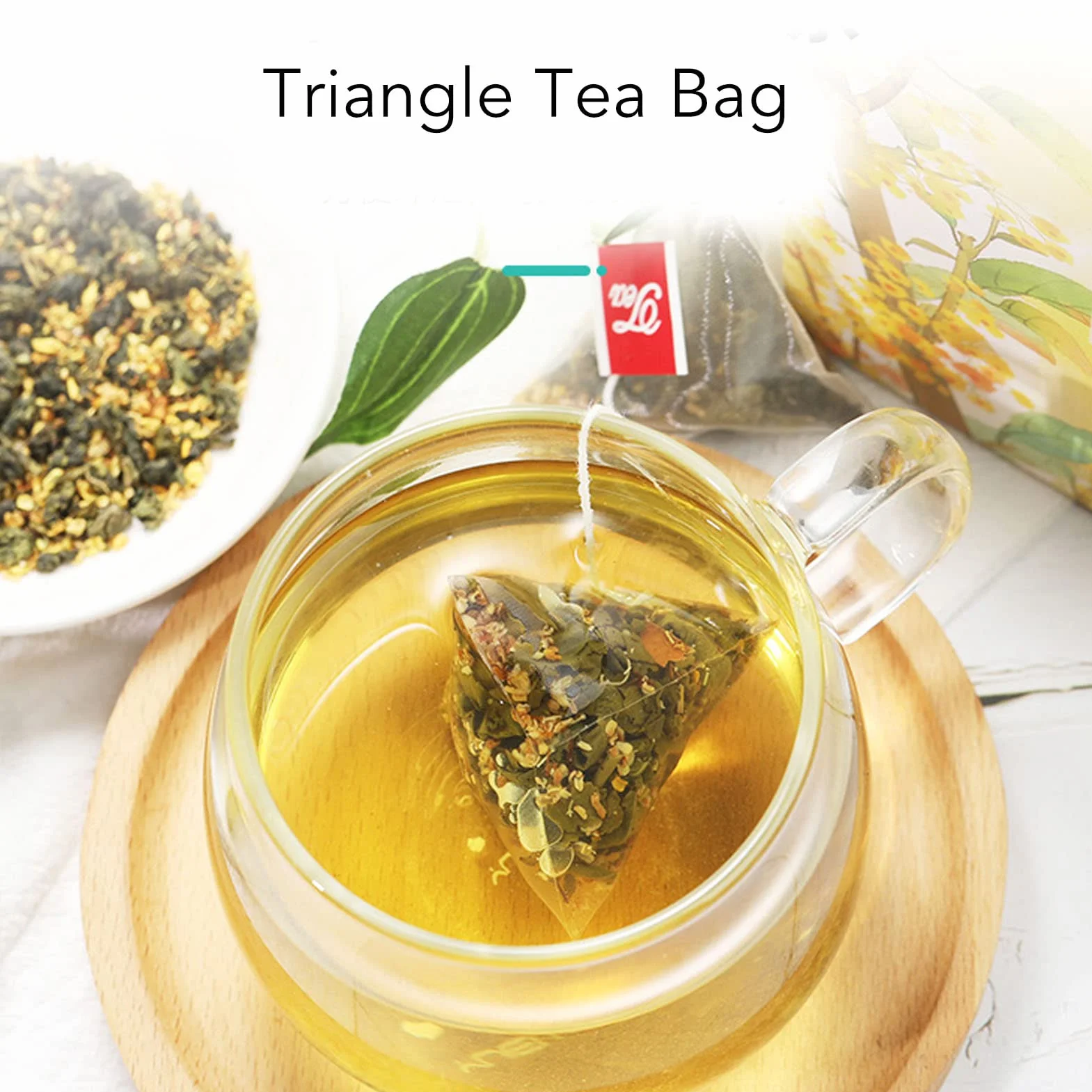 Sachets de thé Oolong Osmanthus, 20 unités Oolong naturel avec thés séchés d'Osmanthus Feuilles de fleurs Oolong Sachets d'infuseur de thé pour le bureau à domicile