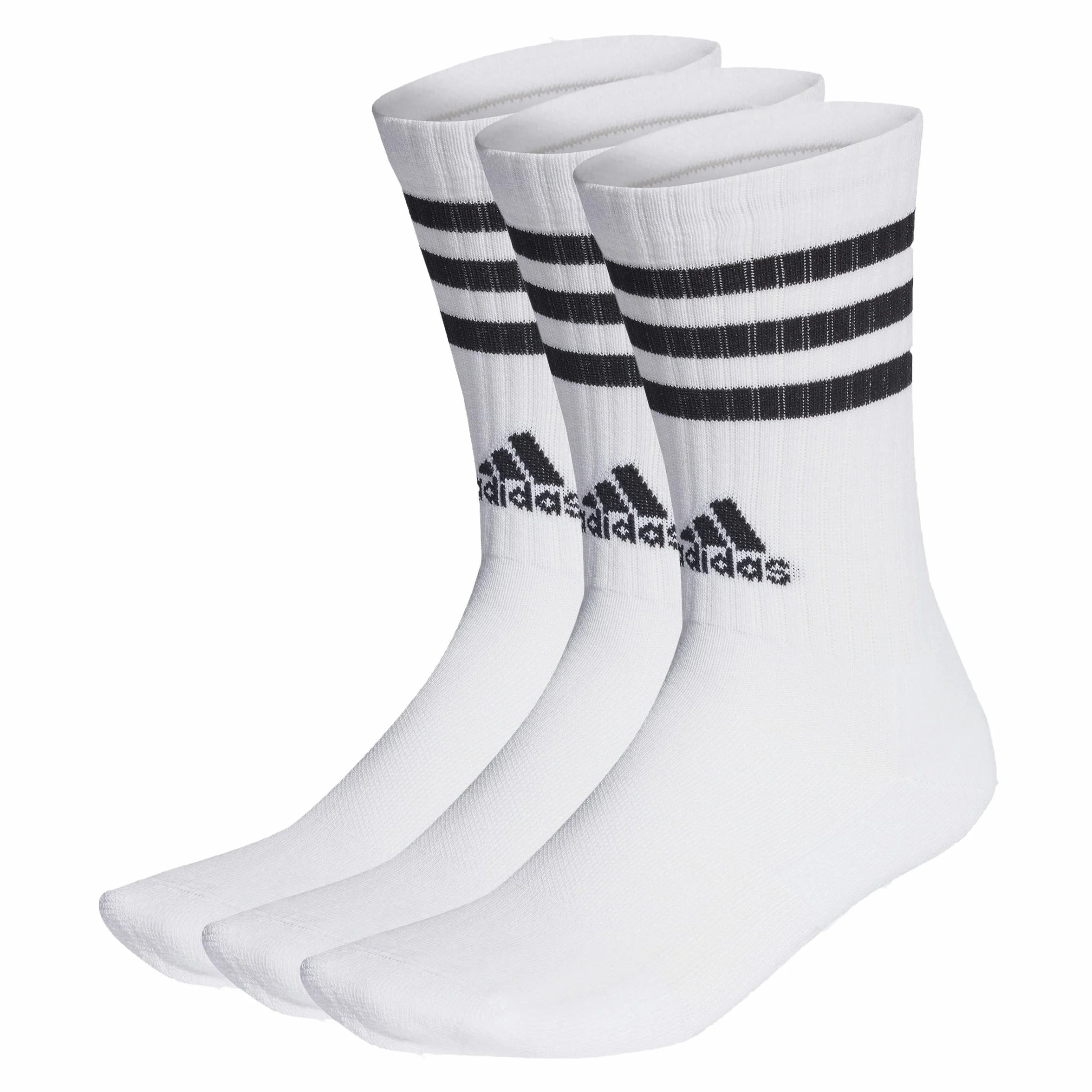 Adidas 3-Stripes Cushioned Crew Socks Lot de 3 Chaussettes Mixte