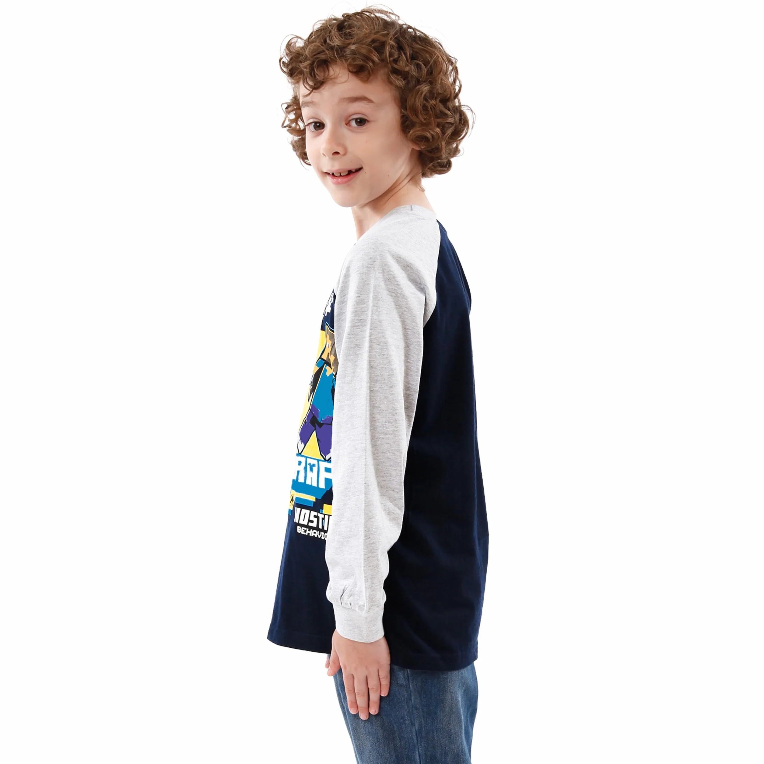 Minecraft T-Shirt à Manches Longues Garçon
