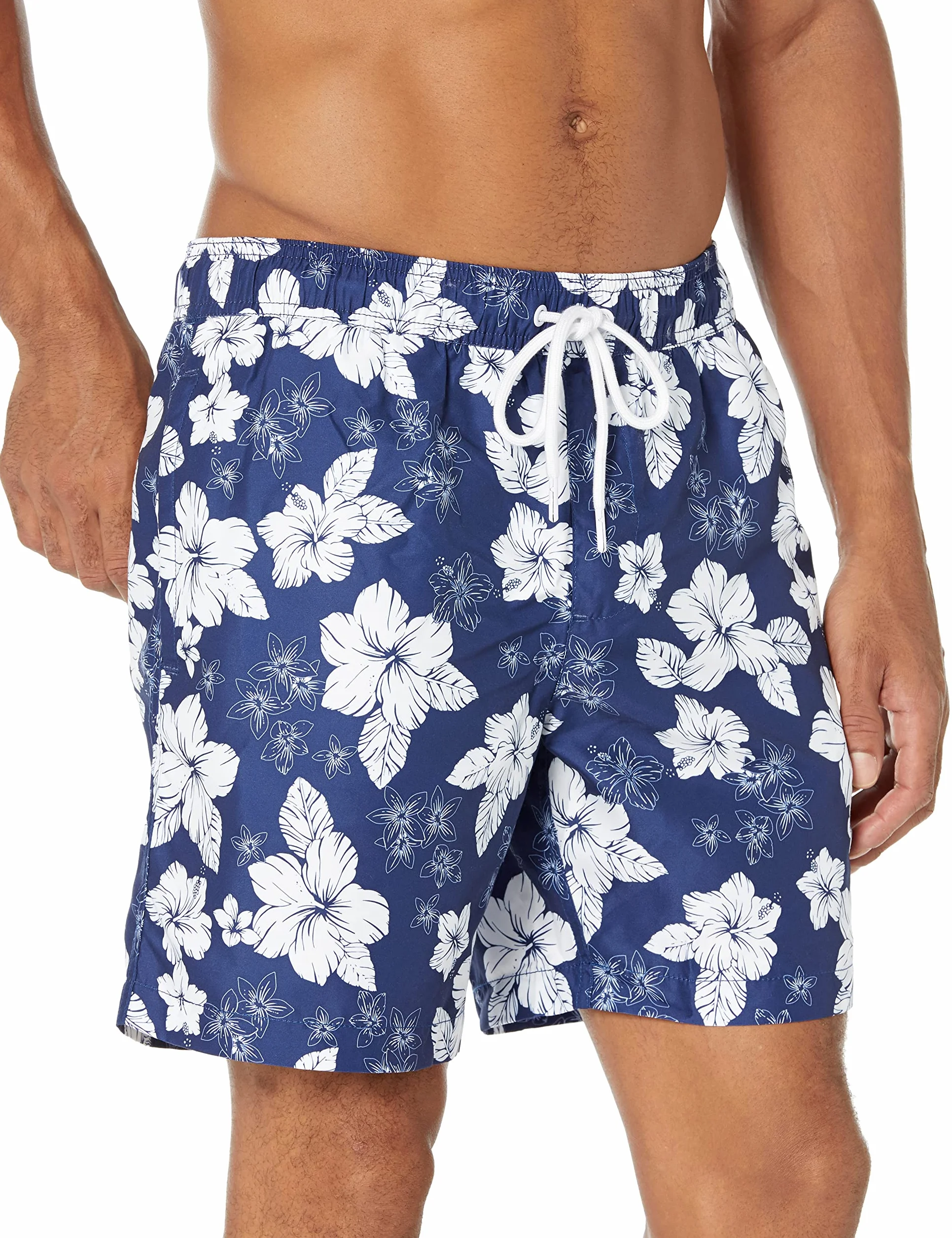 Amazon Essentials Short de Bain Homme avec Doublure en Maille, Poches et Fermeture à Cordon