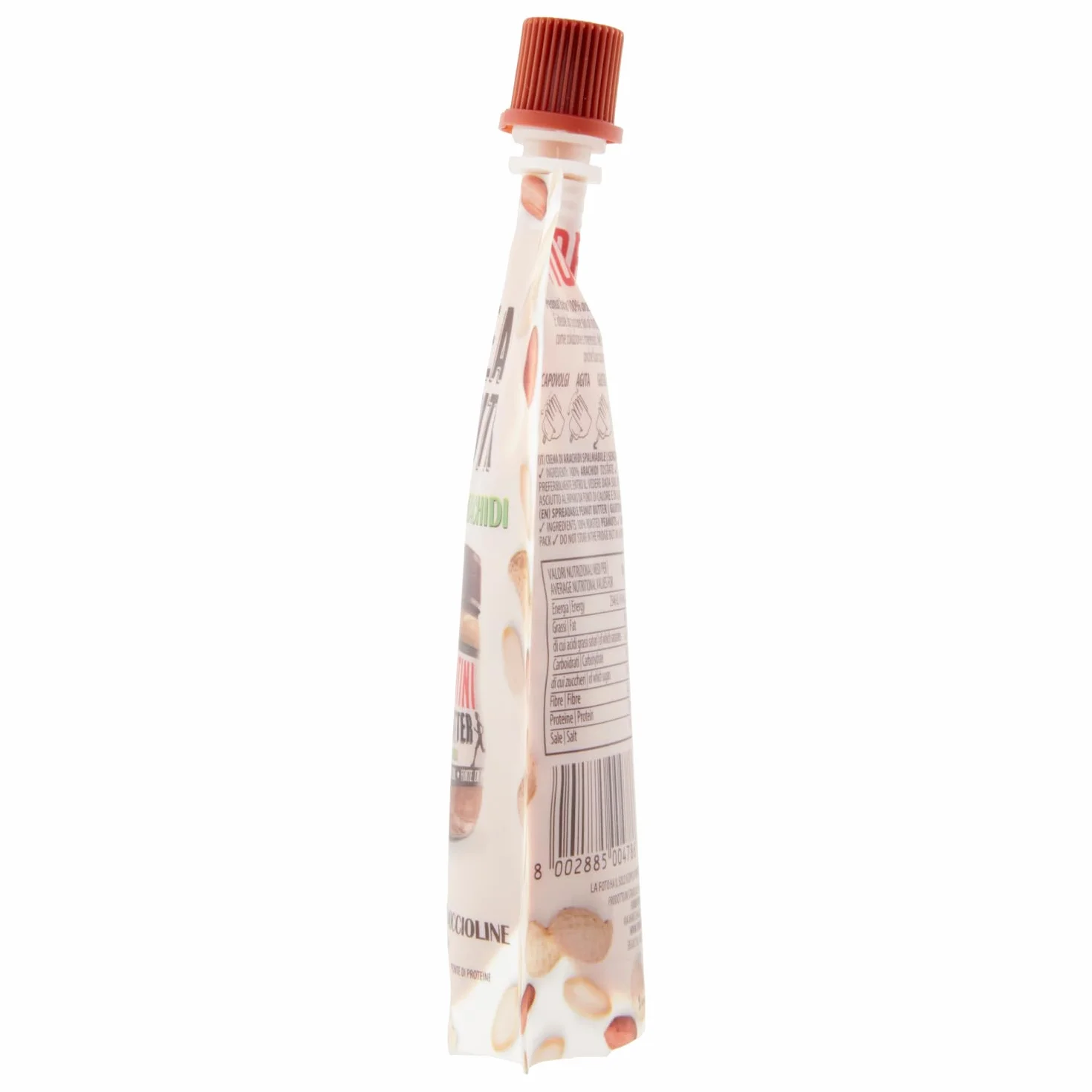 Fiorentini Lot de 4 sachets de beurre de cacahuète 100 % Arachidi dans pochette 4 x 100 g + Italian Gourmet Polpa 400 g