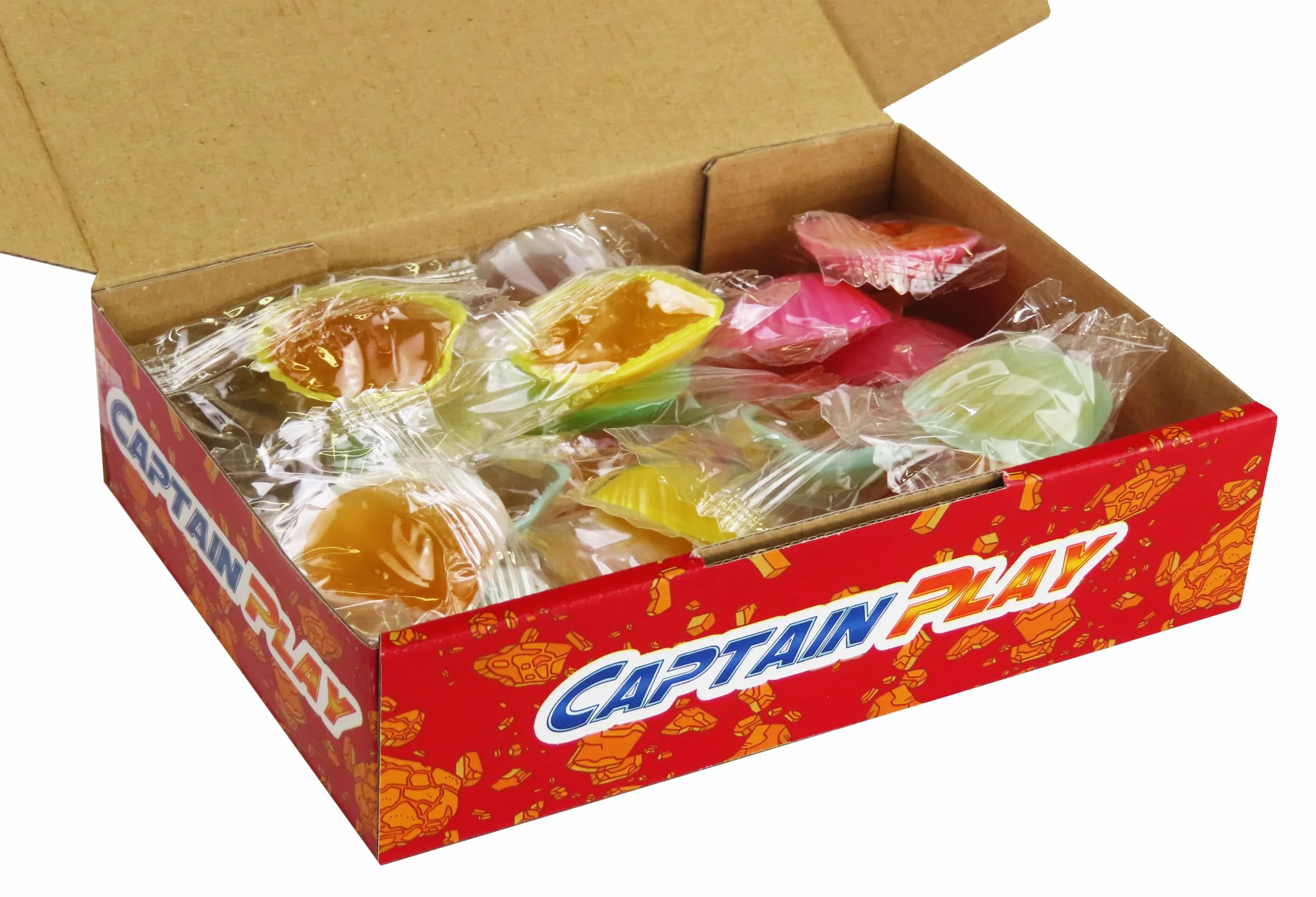 CAPTAIN PLAY Promo Pack Bonbonnière avec 25 Palourdes de Bonbon en emballage individuel