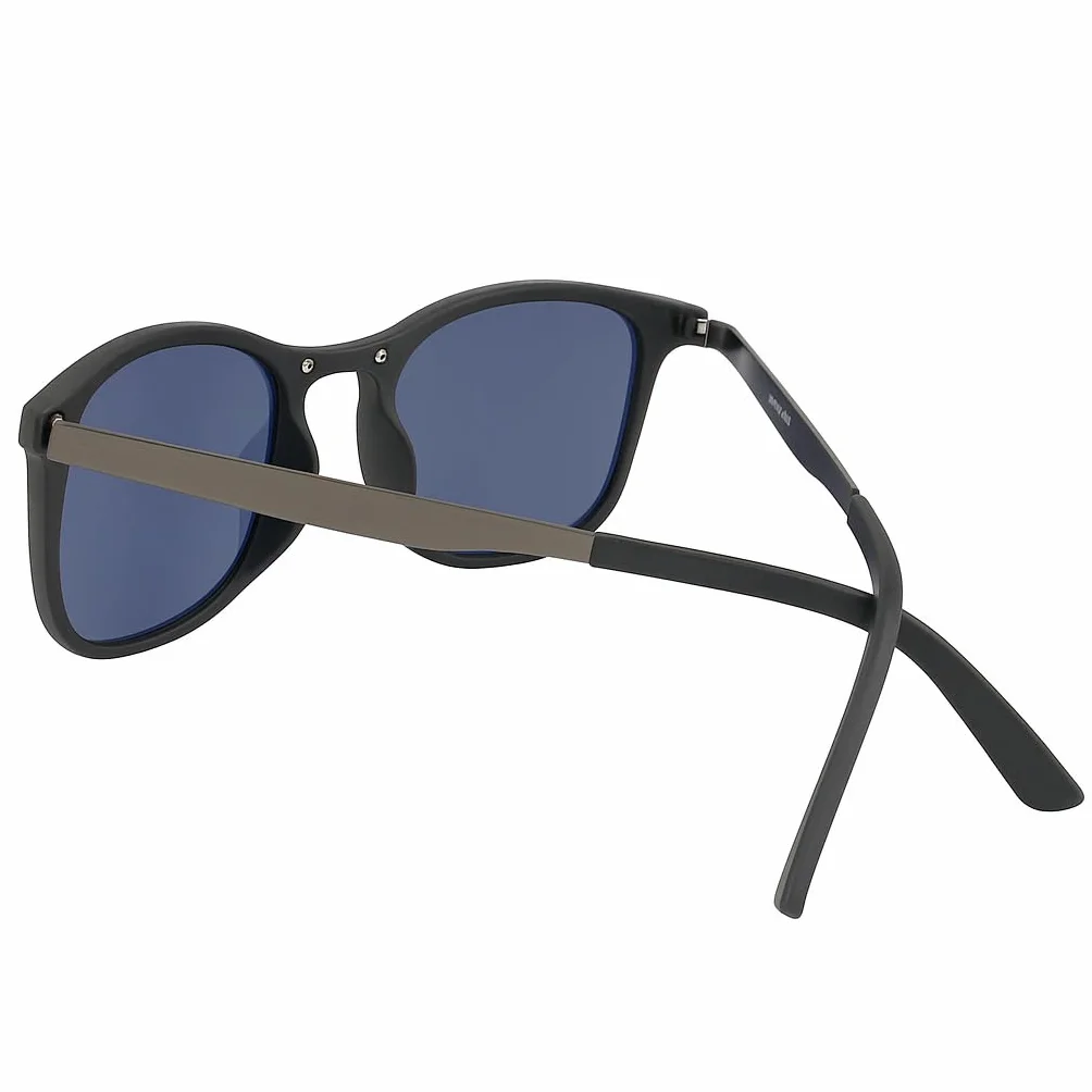 Lunettes de Soleil de Lecture Rectangles Tendance Monture Plastique Branches Métal Noir