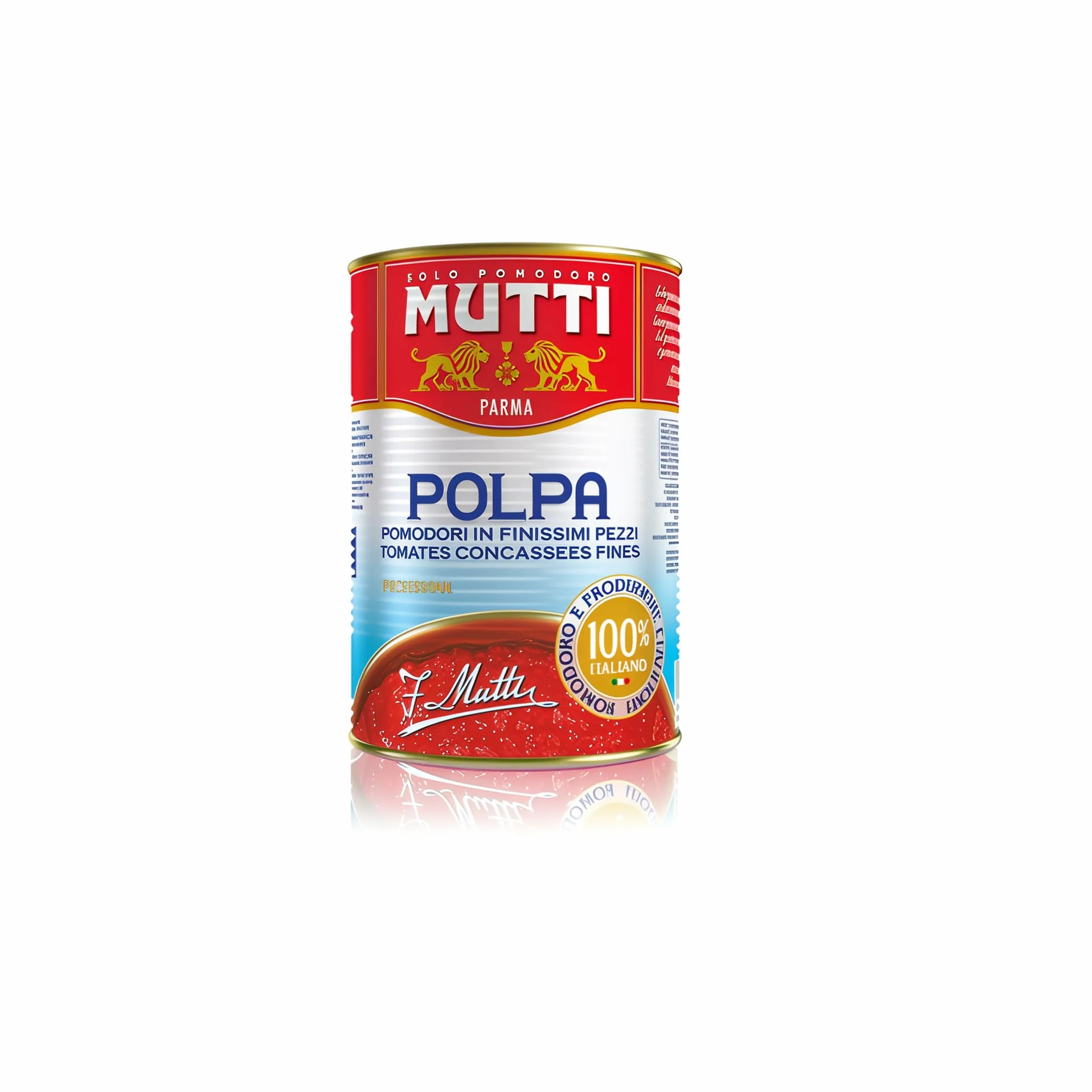 Tomates Concassées en Pulpe Fine MUTTI - 1 boîte de 4 kg