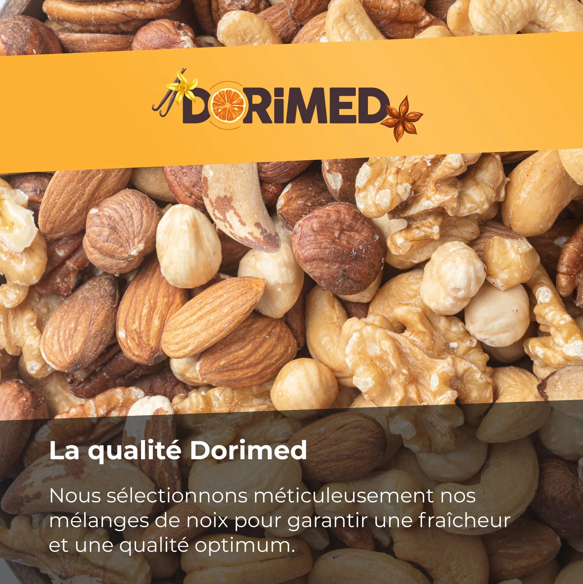 Mélange de Fruits secs 1 Kg (Amandes,Noisettes,Noix de Cajou,Noix de Pecan,Noix du Brésil et Cerneaux de Noix ) , sac refermabe