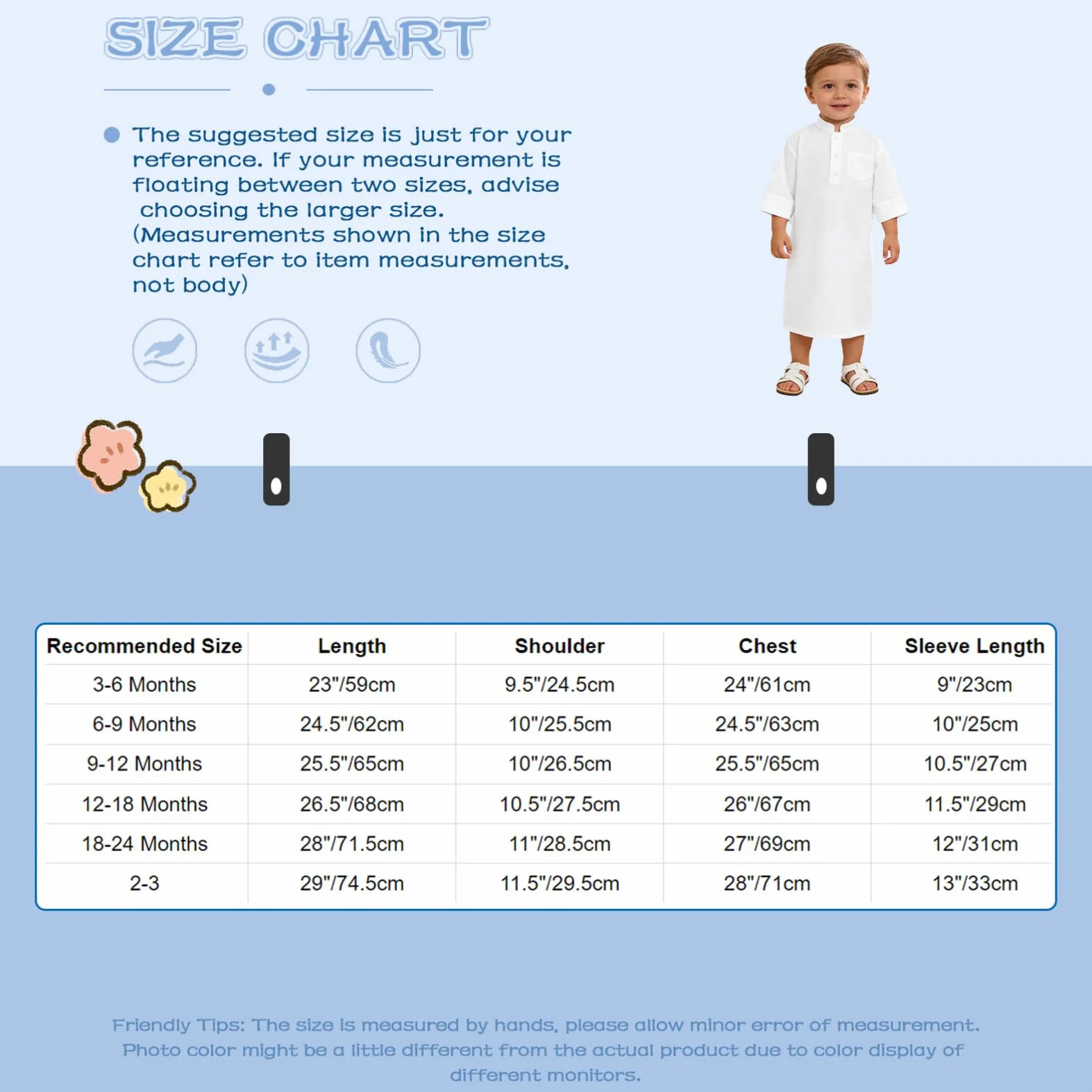 Thobe Arabe pour Bébé Garçon Robe Prière Abaya Eid Kaftan