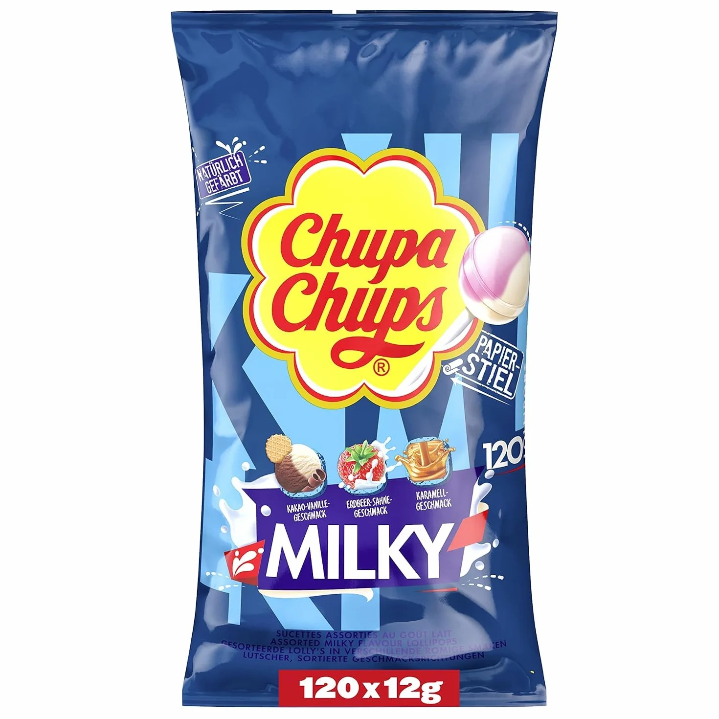 Chupa Chups Milky Lollipops Sac Enfants Sweets - 100