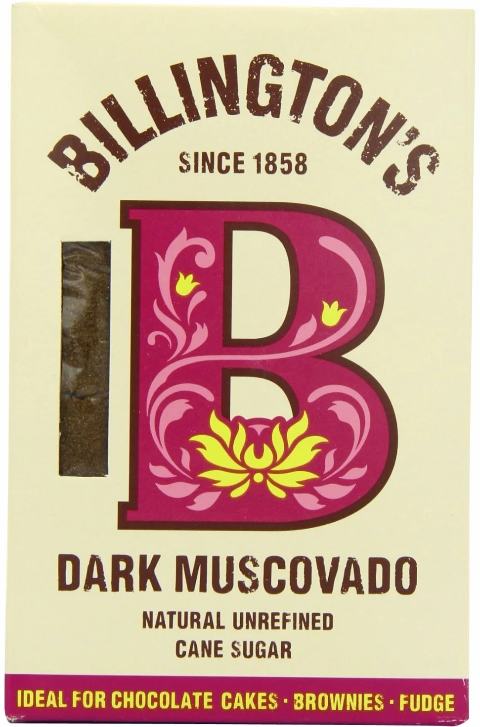 Naturel non raffiné foncé Muscovado sucre de canne de Billington (de 500g) - Paquet de 2